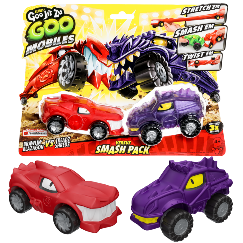 Hot Deal! Heroes Of Goo Jit Zu Goo Mobiles - Brawlin' Blazagon vs Treadz Shredz Smash Pack