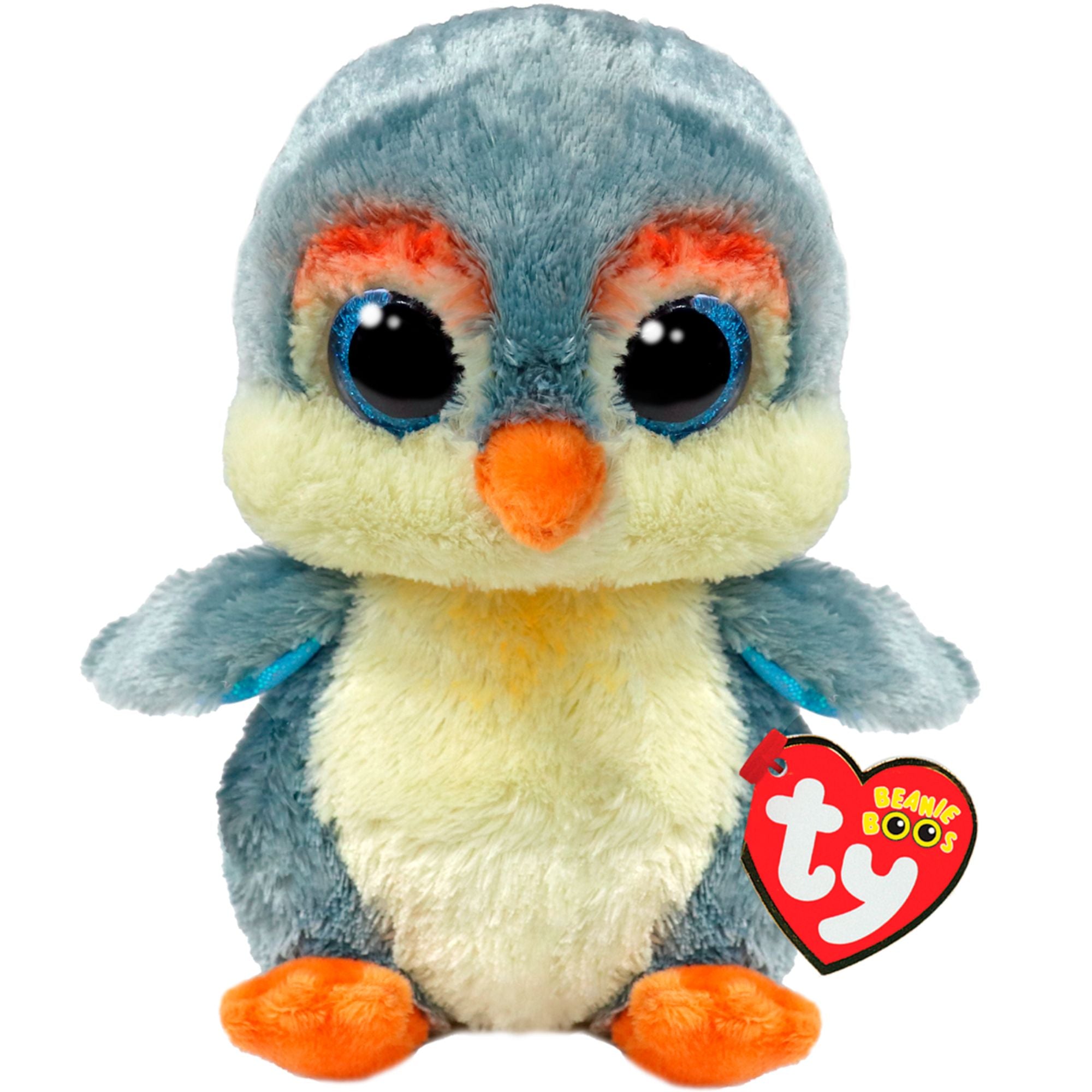 Ty Regular Beanie Boo - Adorable Fisher Gray Penguin Plush