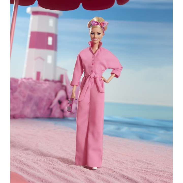 Hot! Collectible Barbie Doll Inspired by Margot Robbie in Barbie The Movie in Pink Boiler Suit