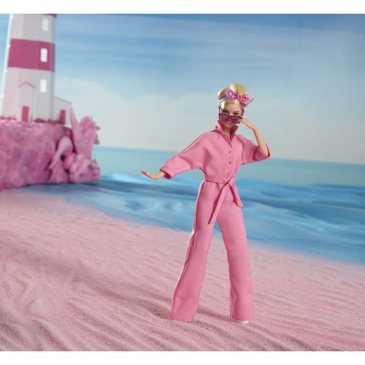 Hot! Collectible Barbie Doll Inspired by Margot Robbie in Barbie The Movie in Pink Boiler Suit