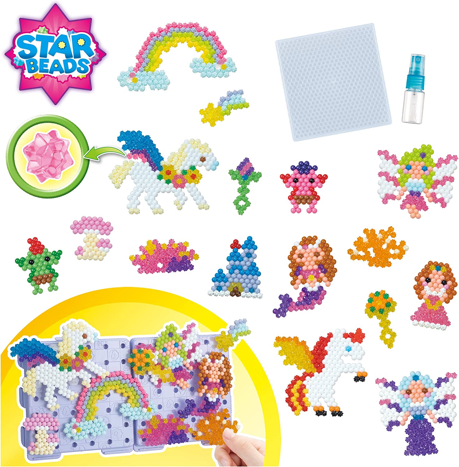 Aquabeads Enchanted World Arts and Crafts Set - Over 1800 Beads in 26 Colors, Great for Kids