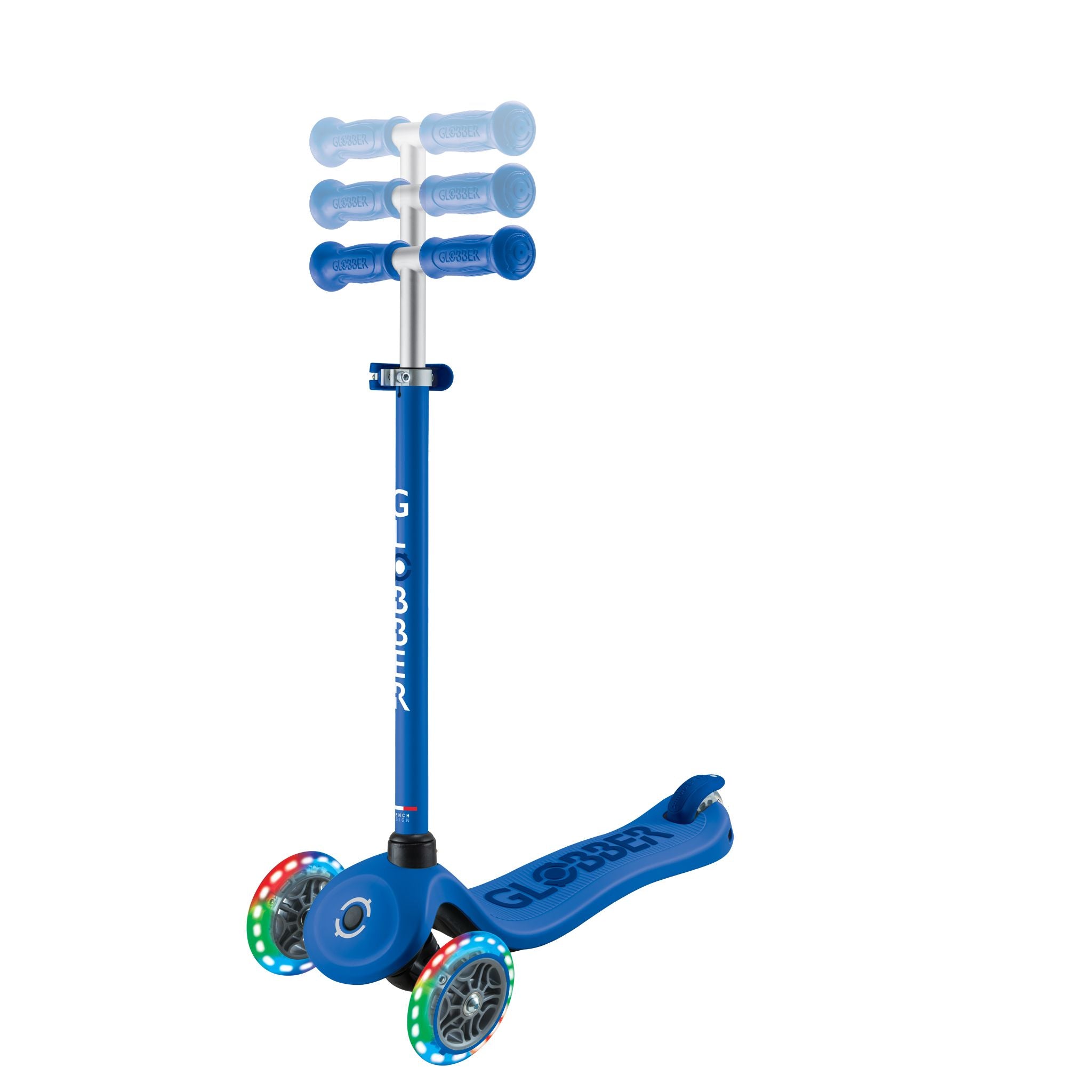 Globber Go Up Sporty Lights V2 Toddler Scooter - Navy Blue/Dark Navy