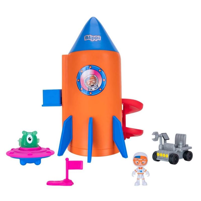 Hot! Blippi Rocket Ship Playset with Figures