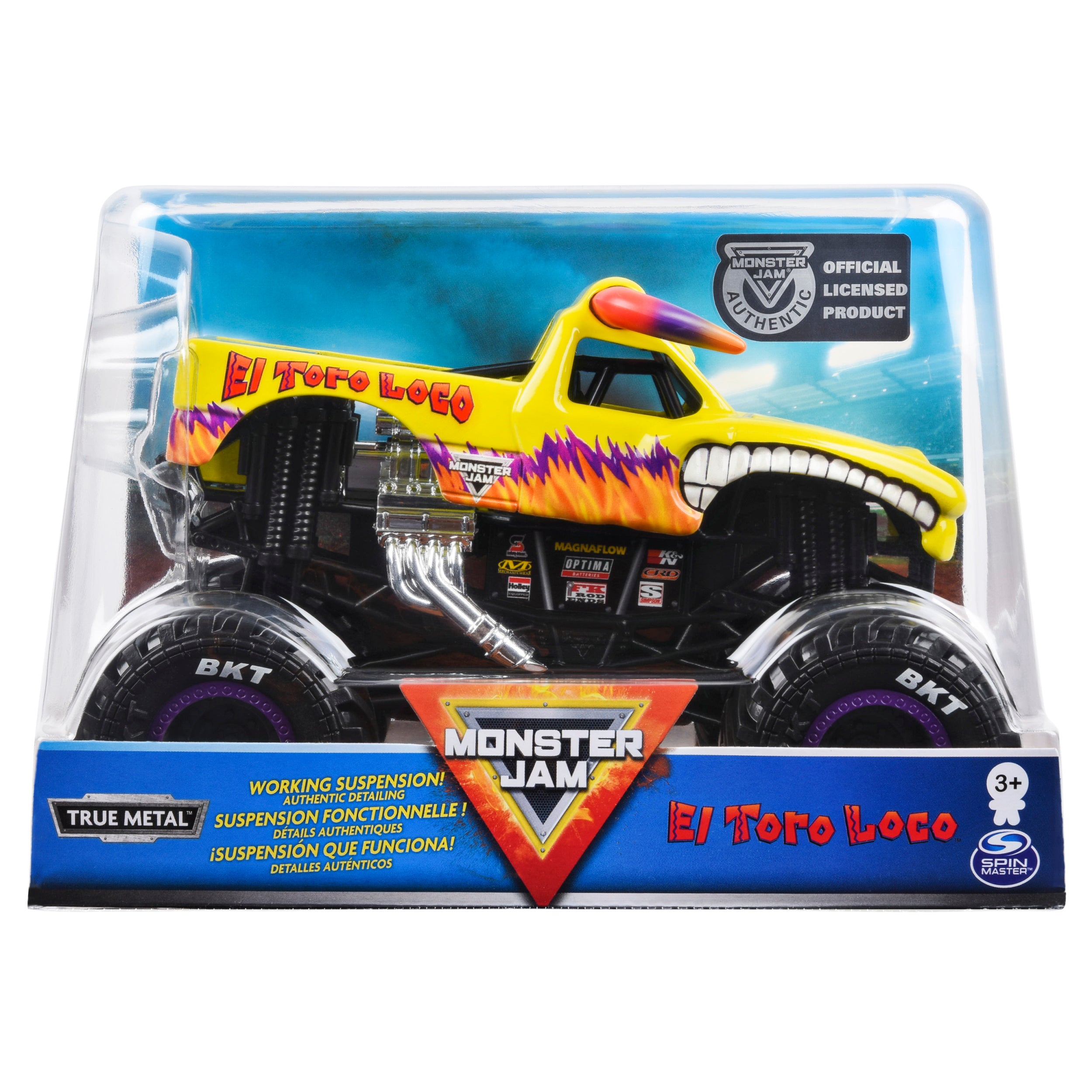1:24 Scale Yellow Monster Jam Die - Cast Monster Truck El Toro Loco