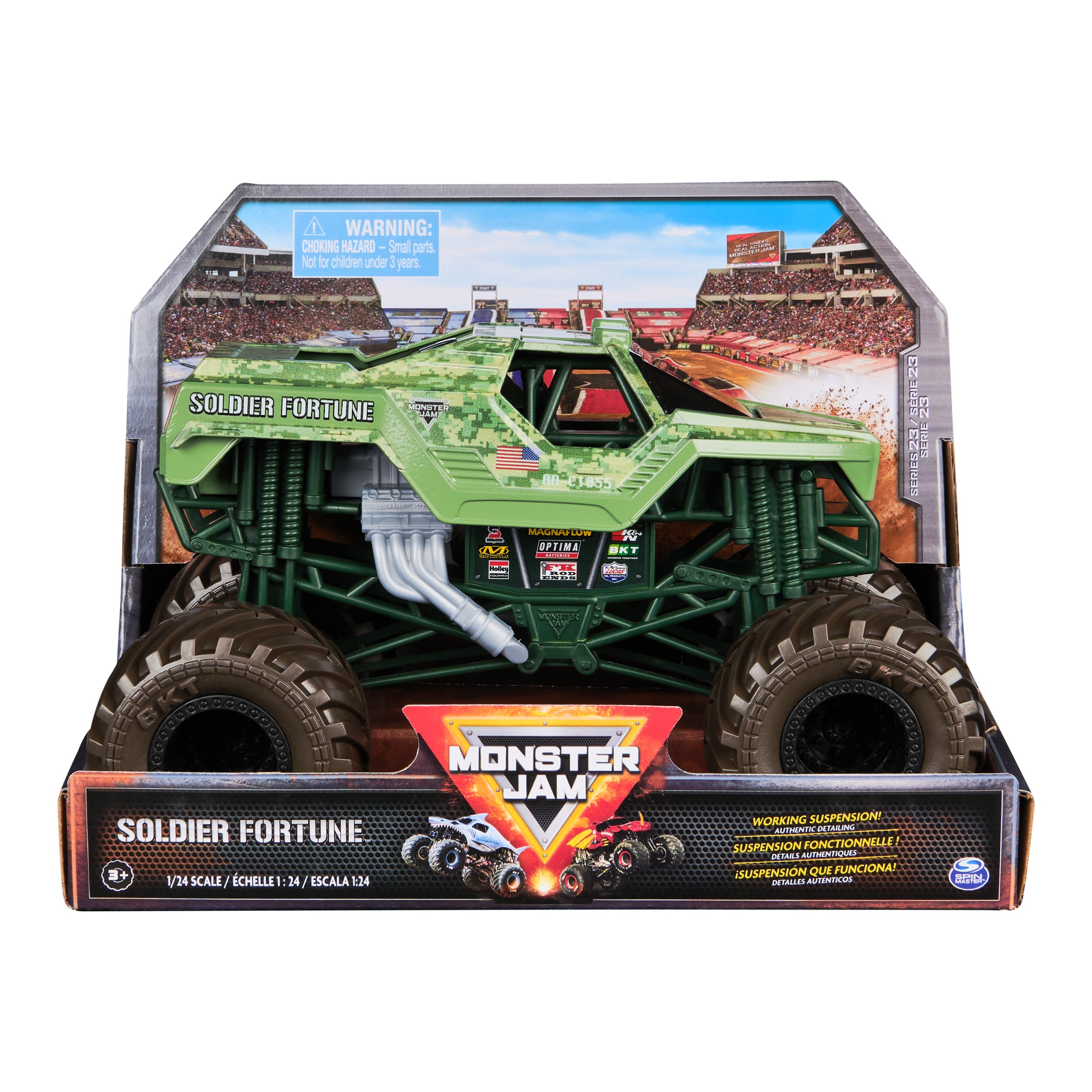 23rd Series 1:24 Scale Monster Jam Soldier Fortune Die - Cast Monster Truck
