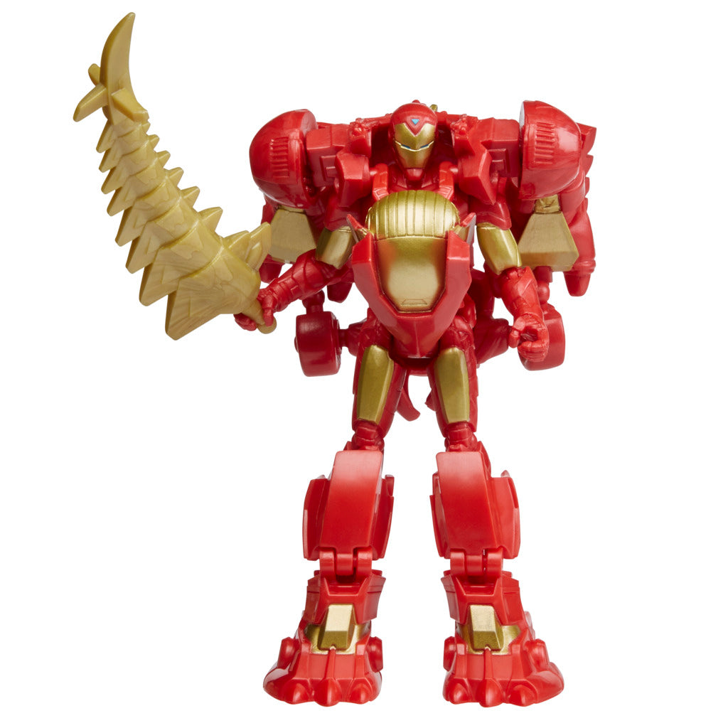 Marvel Mech Strike: Iron Man with Transformable Iron Stomper Mechasaurs Toy