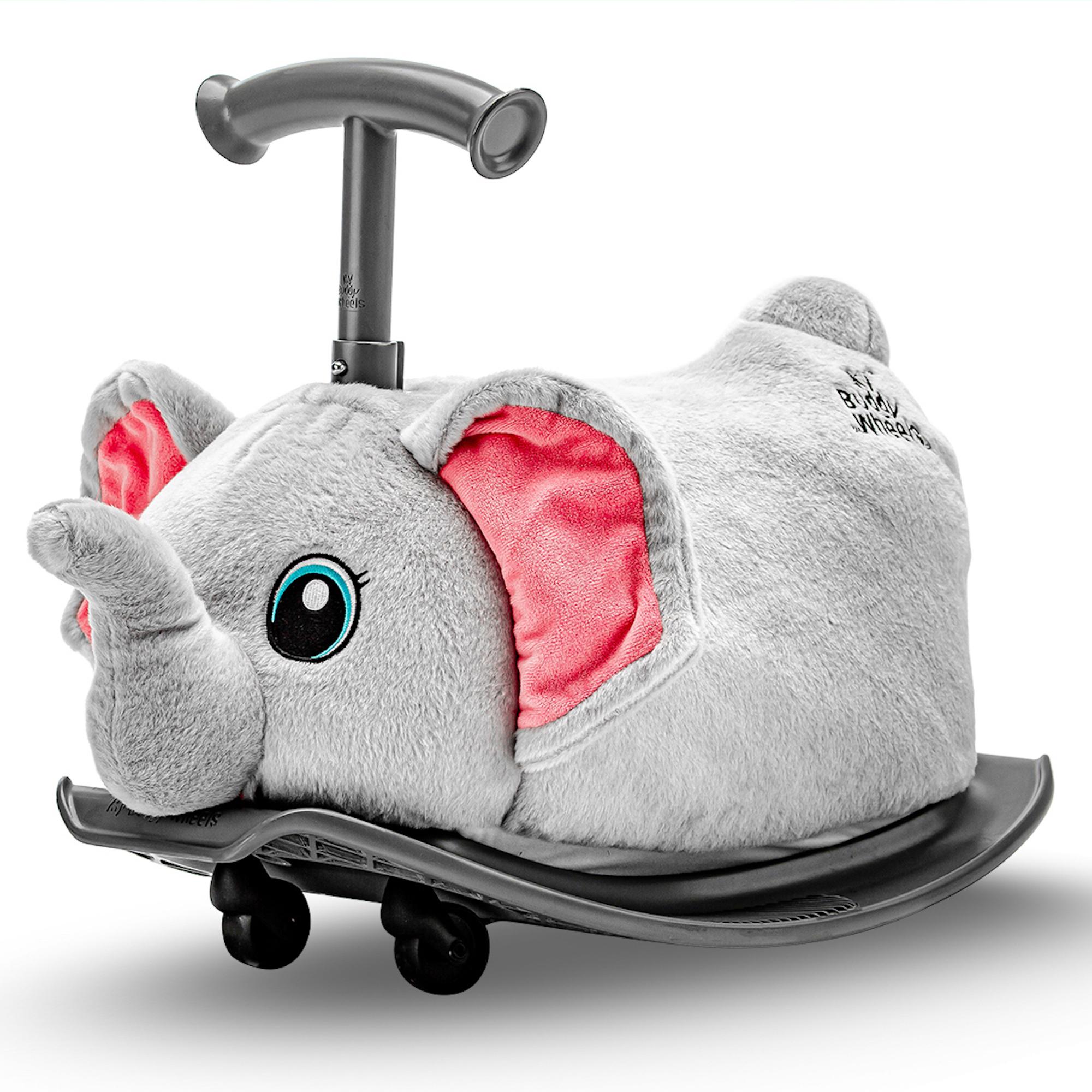 Yvolution My Buddy Wheels Plush Elephant Rock & Roller - Ideal for Toddlers