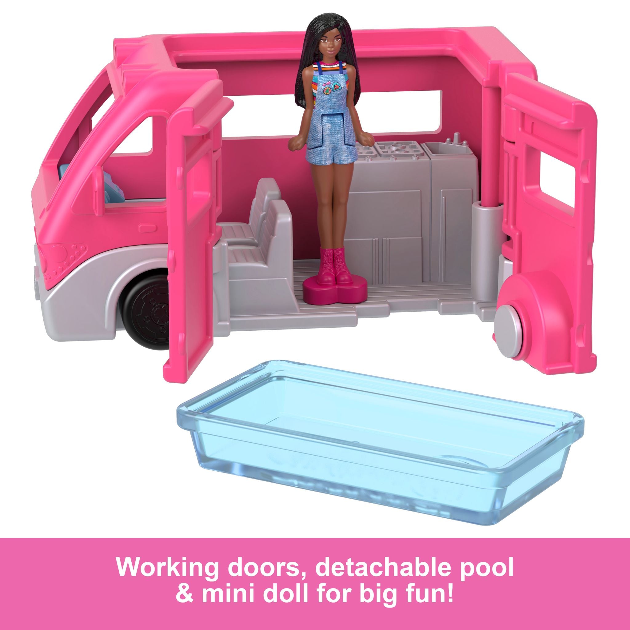 Barbie Mini Barbieland Color - Changing Dream Camper Set for Young Fans