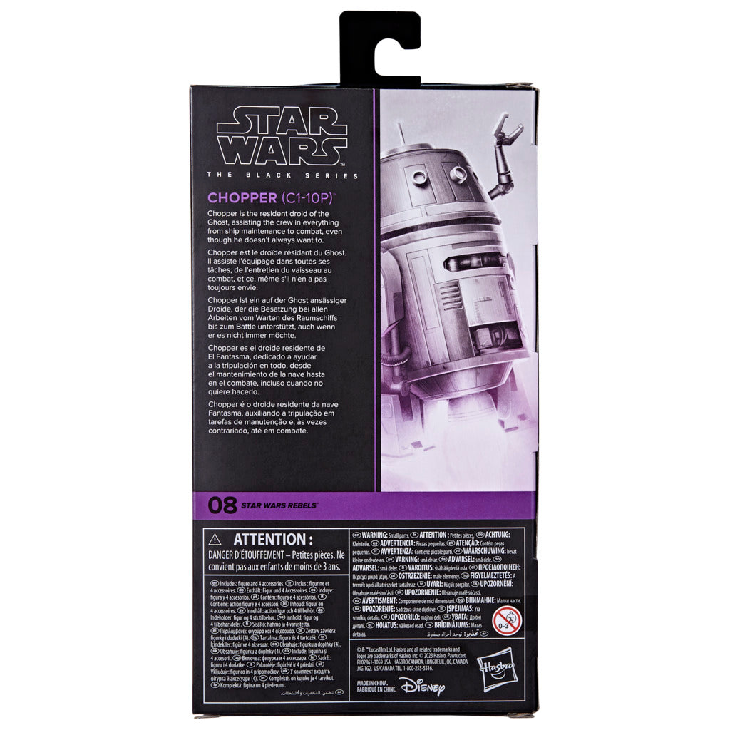 6-Inch Star Wars The Black Series Action Figure - Detailed Chopper (C1-10P)