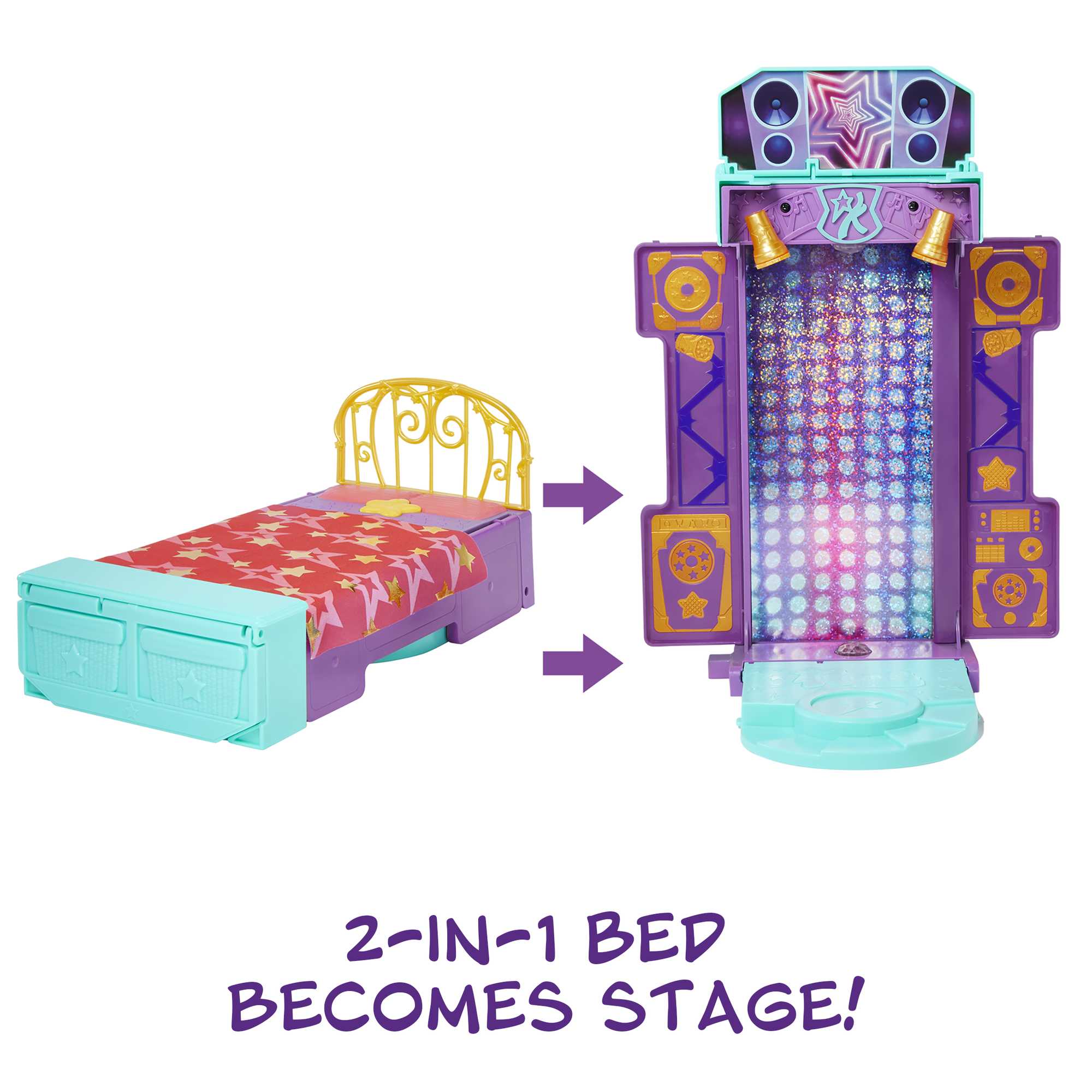 Hot Deal! Karma's World 2-in-1 Transforming Musical Star Stage Playset for Aspiring Rap Stars