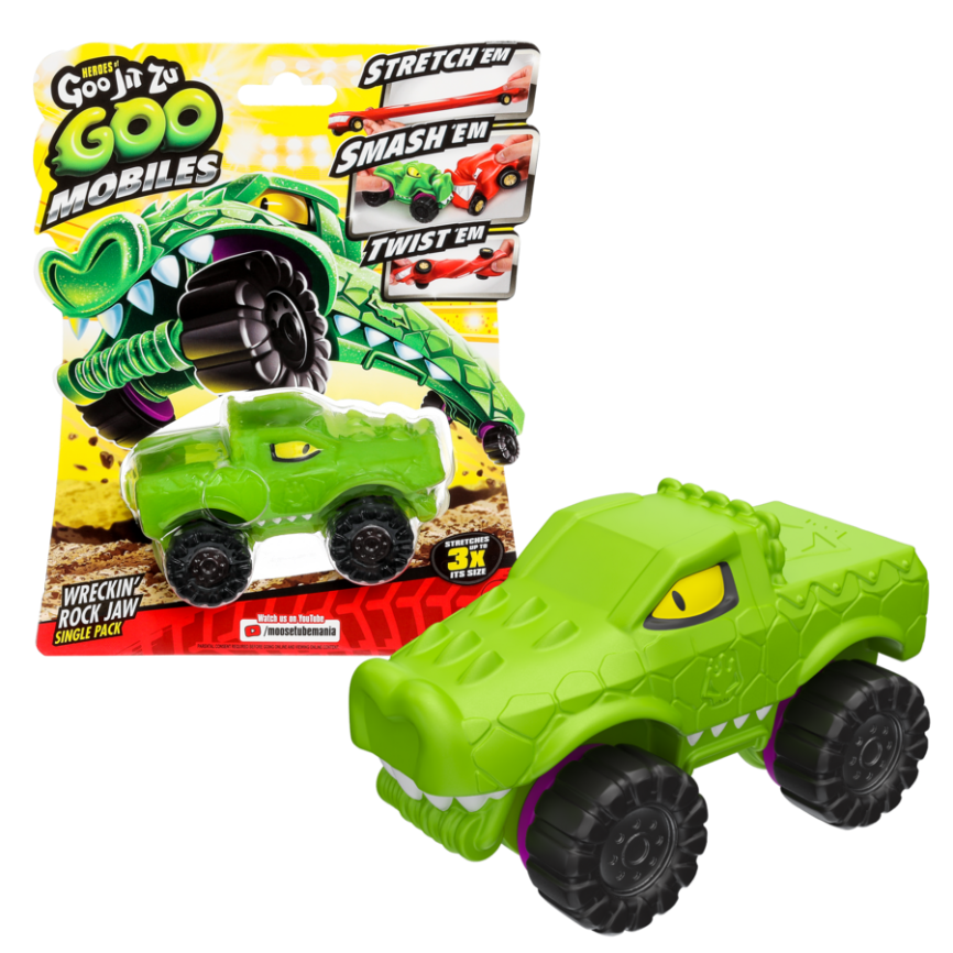 Get the Gooey Fun! Heroes Of Goo Jit Zu Goo Mobiles - Wreckin' Rock Jaw Toy Vehicles