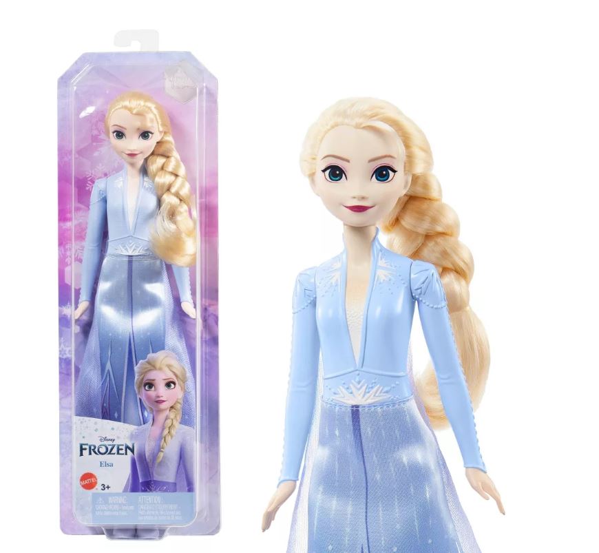 Hot! Disney Frozen Core Fashion Doll - Elsa in Stunning Light Blue Travel Dress