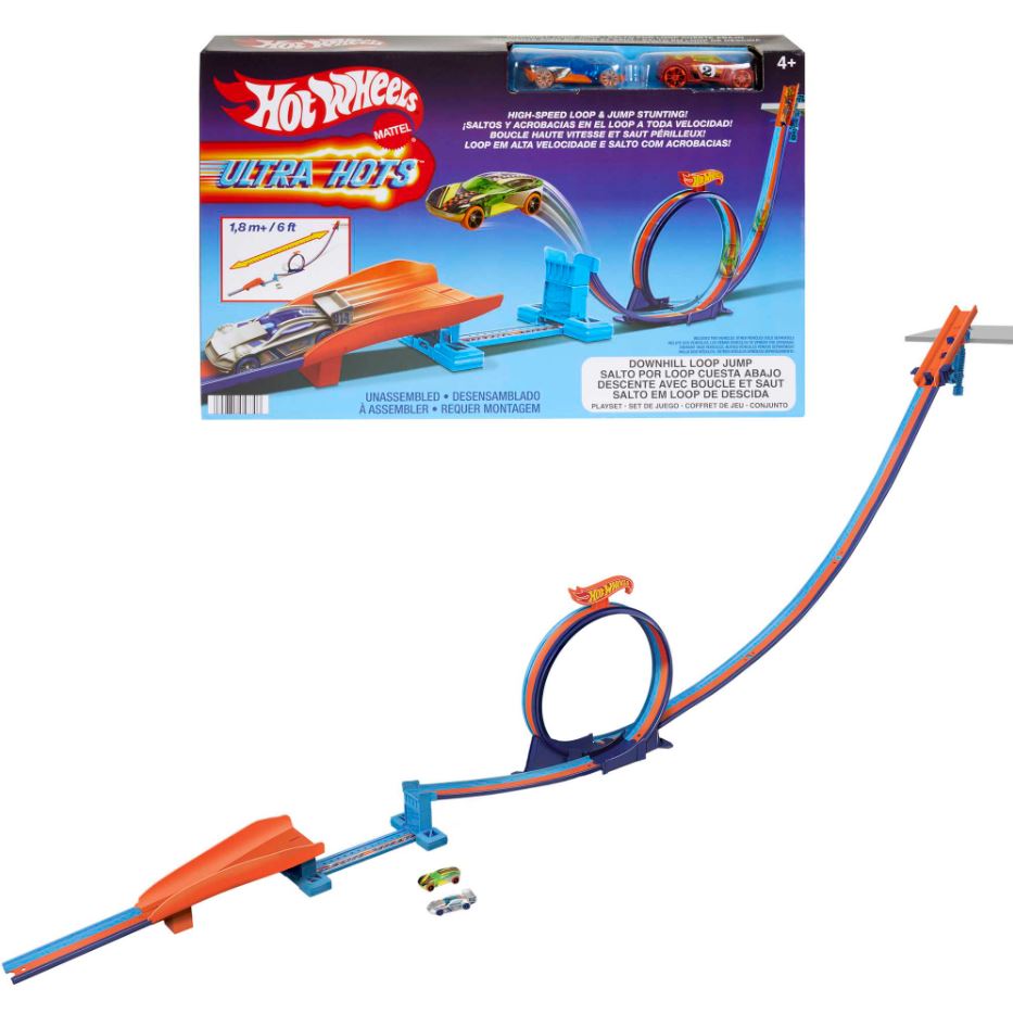 Hot Wheels Ultra Hots: Amazing Downhill Loop Jump Track Set