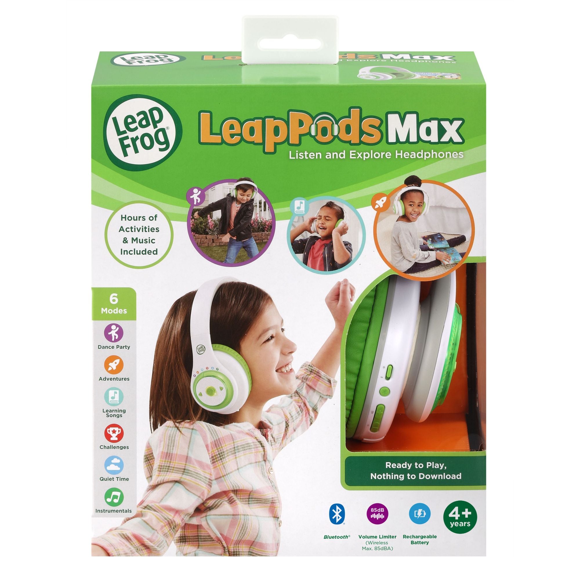 LeapFrog LeapPods Max: Kid-Safe Over-Ear Interactive Headphones