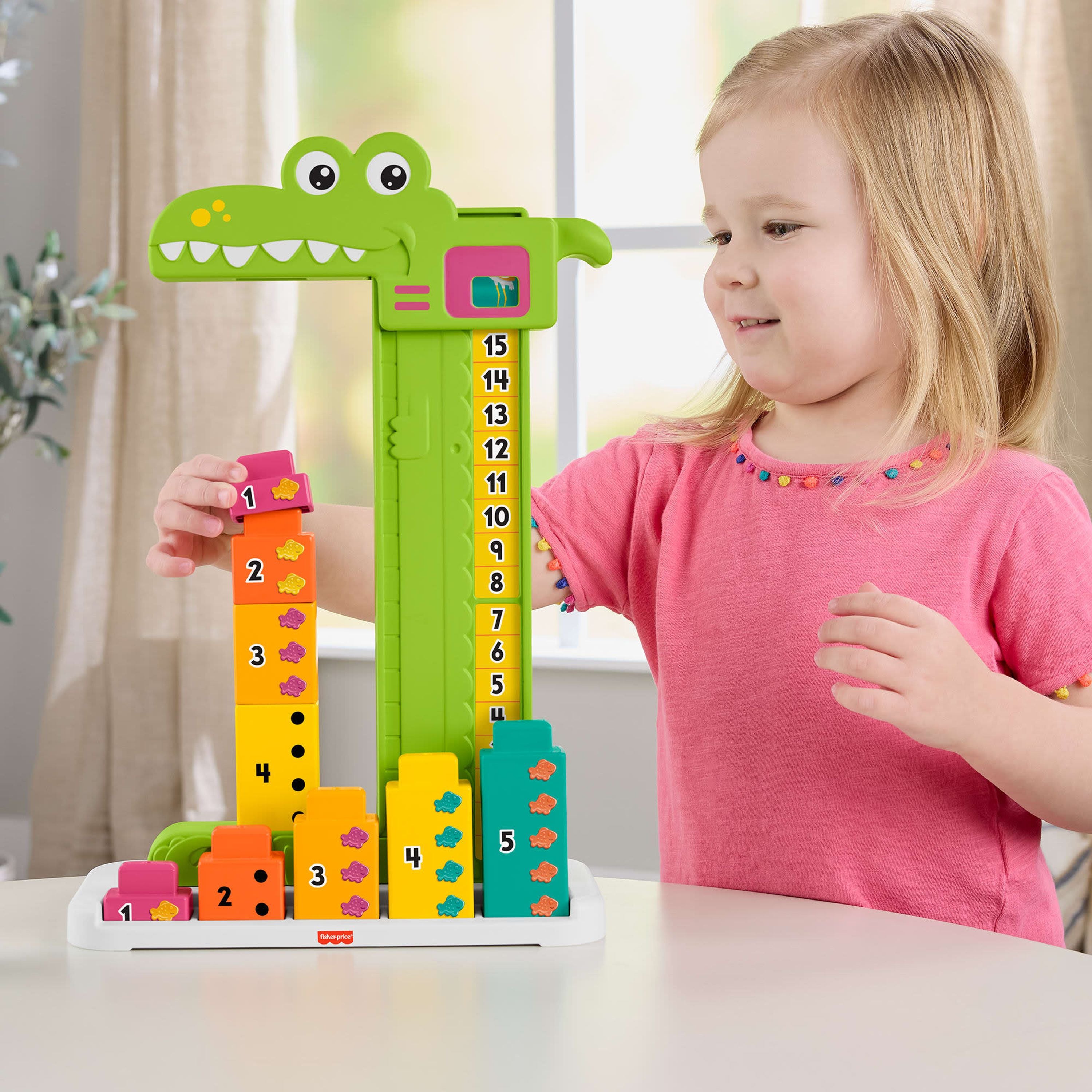 Fisher-Price Educational Adding Alligator Toy for Preschoolers