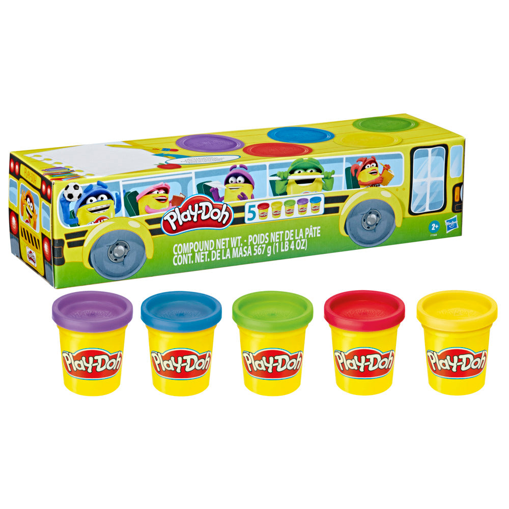 Hot Deal! Play-Doh 5-Pack Back to School School Bus Set