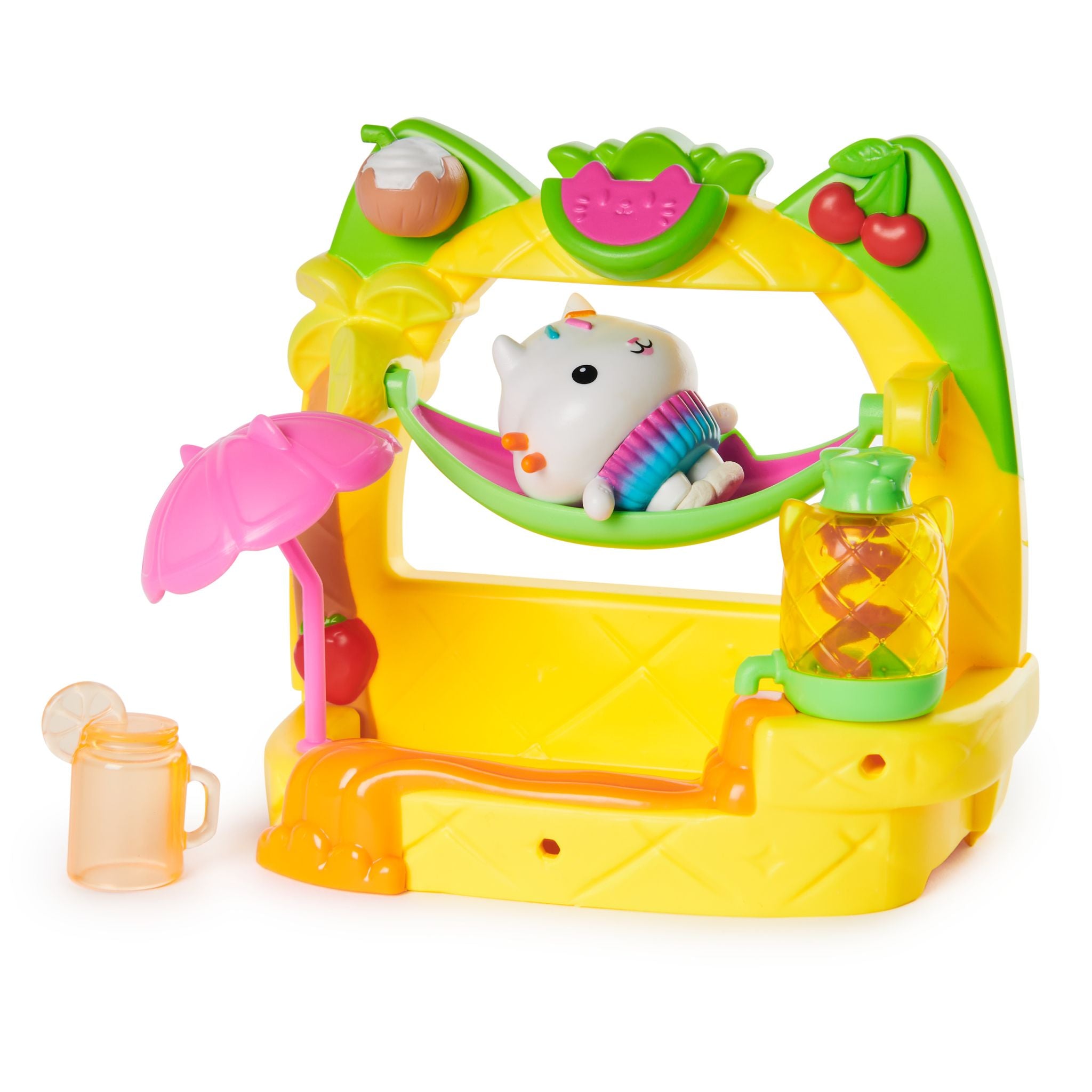 Gabby's Dollhouse: Cakey's Fruit Smoothie Party Balcony Set - A Magical Toy for Kids!
