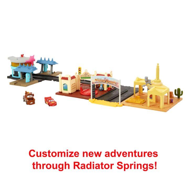 Hot! Disney Pixar Cars On The Road Radiator Springs Tour Playset