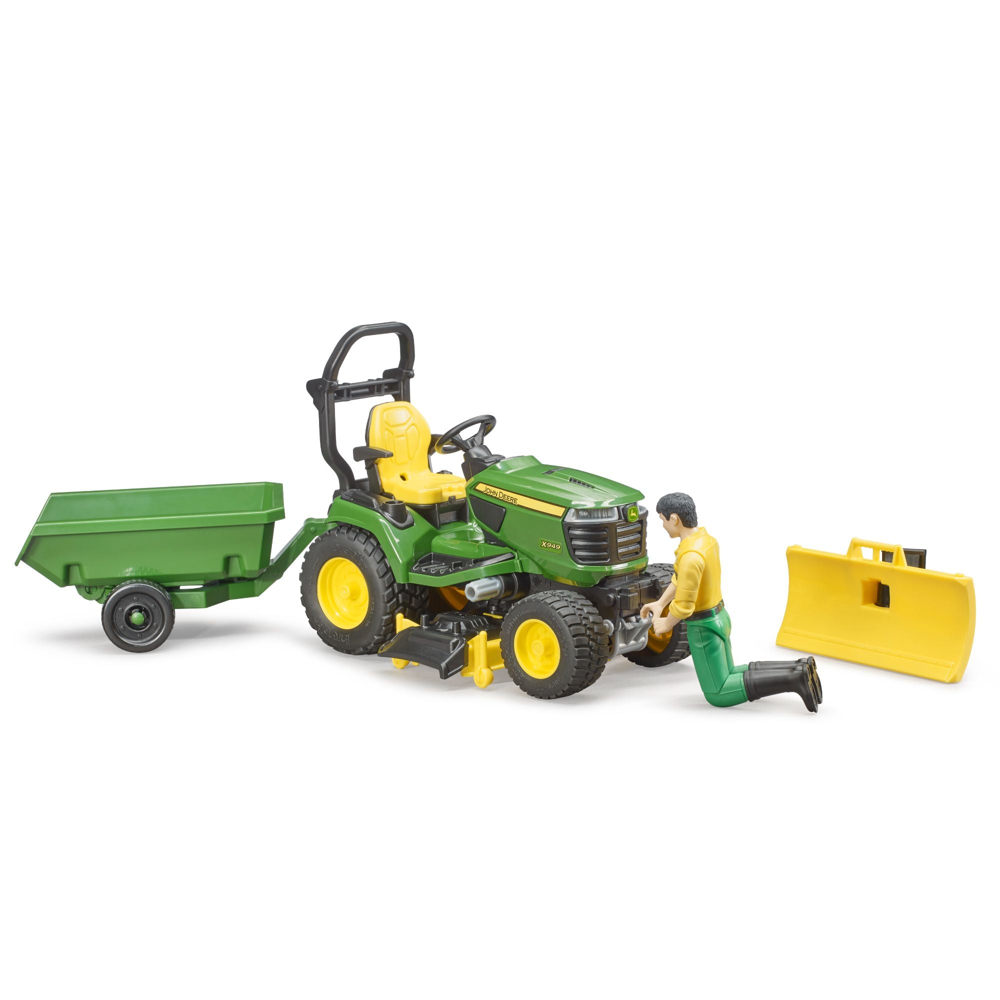 John Deere High - performance Lawn Tractor Set with Trailer and Gardener