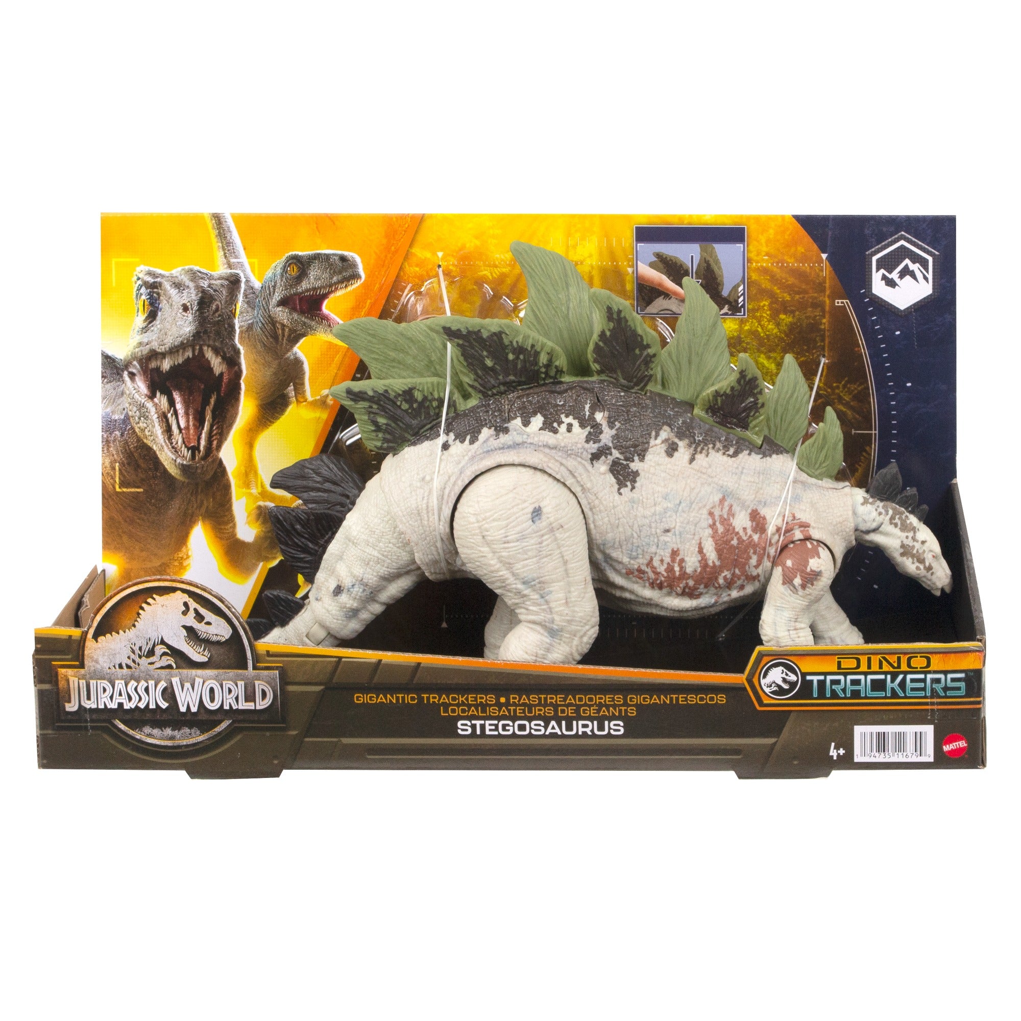 Jurassic World Gigantic Trackers - 14 - inch Stegosaurus with AR Fun