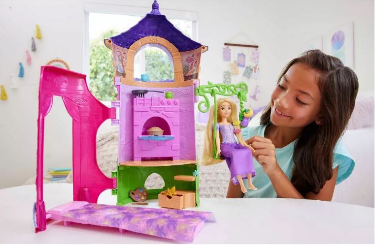 Disney Princess Rapunzel's Tower Playset with Doll and Accessories