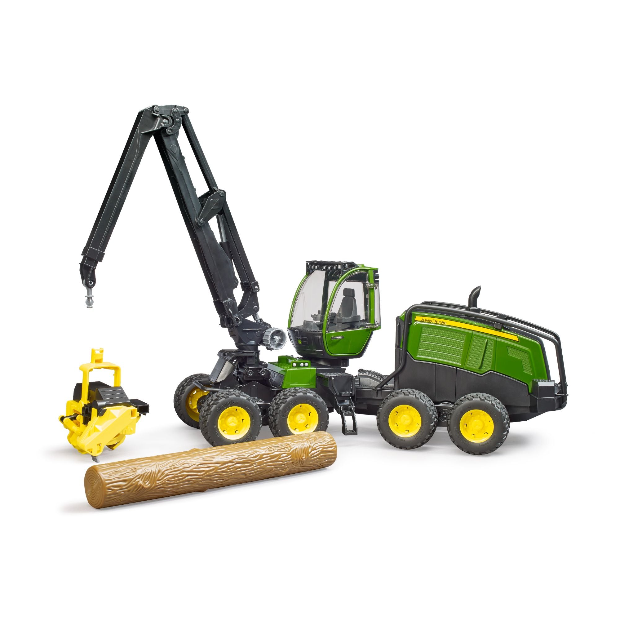 Hot Sale! BRUDER 1:16 Scale John Deere 1270G Harvester with Tree Trunk