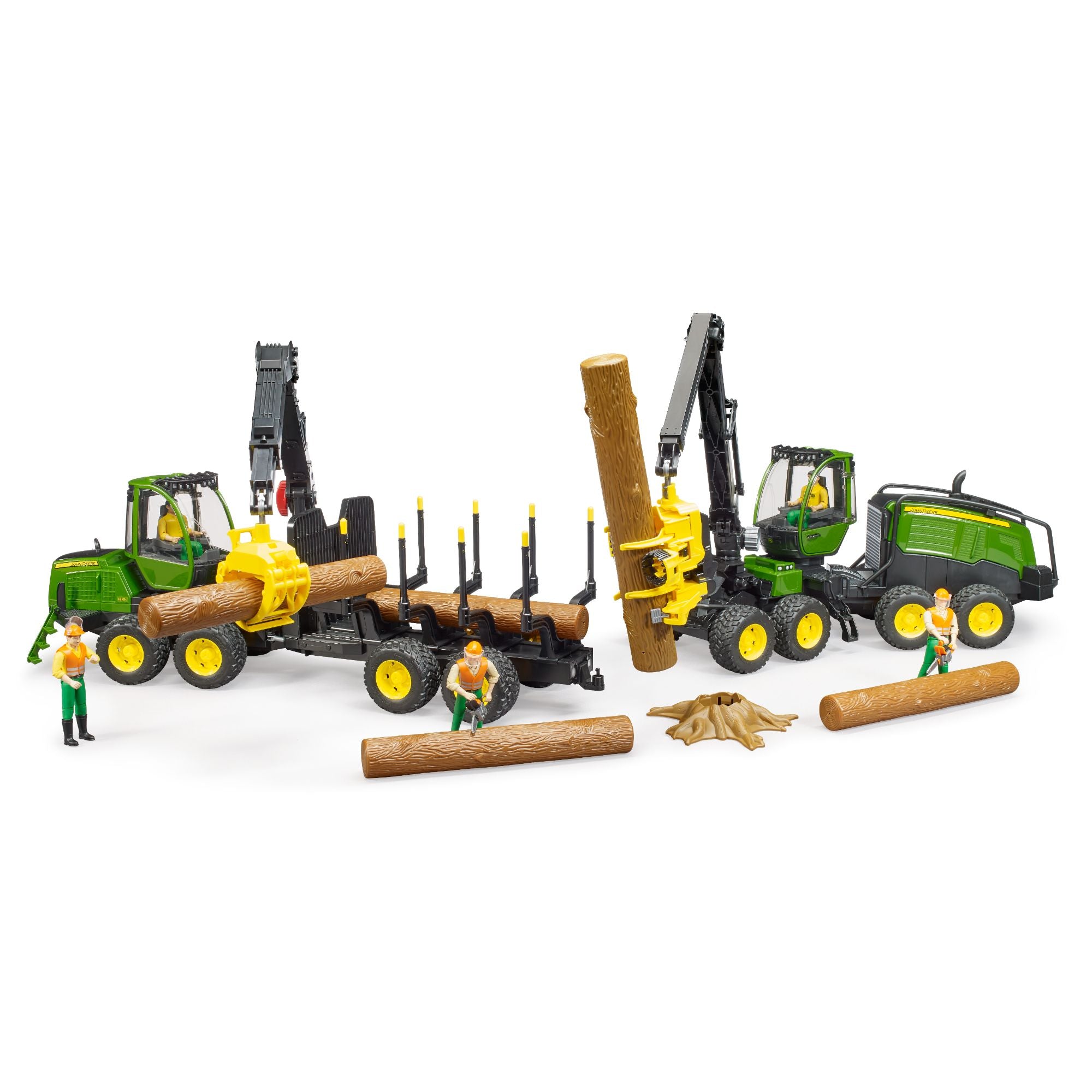 Hot Sale! BRUDER 1:16 Scale John Deere 1270G Harvester with Tree Trunk