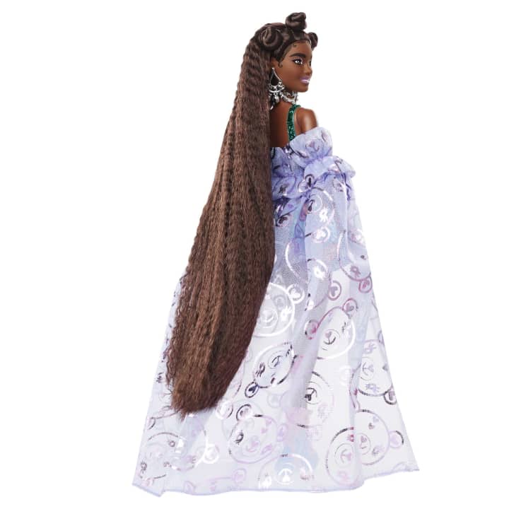 Hot Deal! Barbie Extra Fancy Fashion Doll in Teddy Print Gown