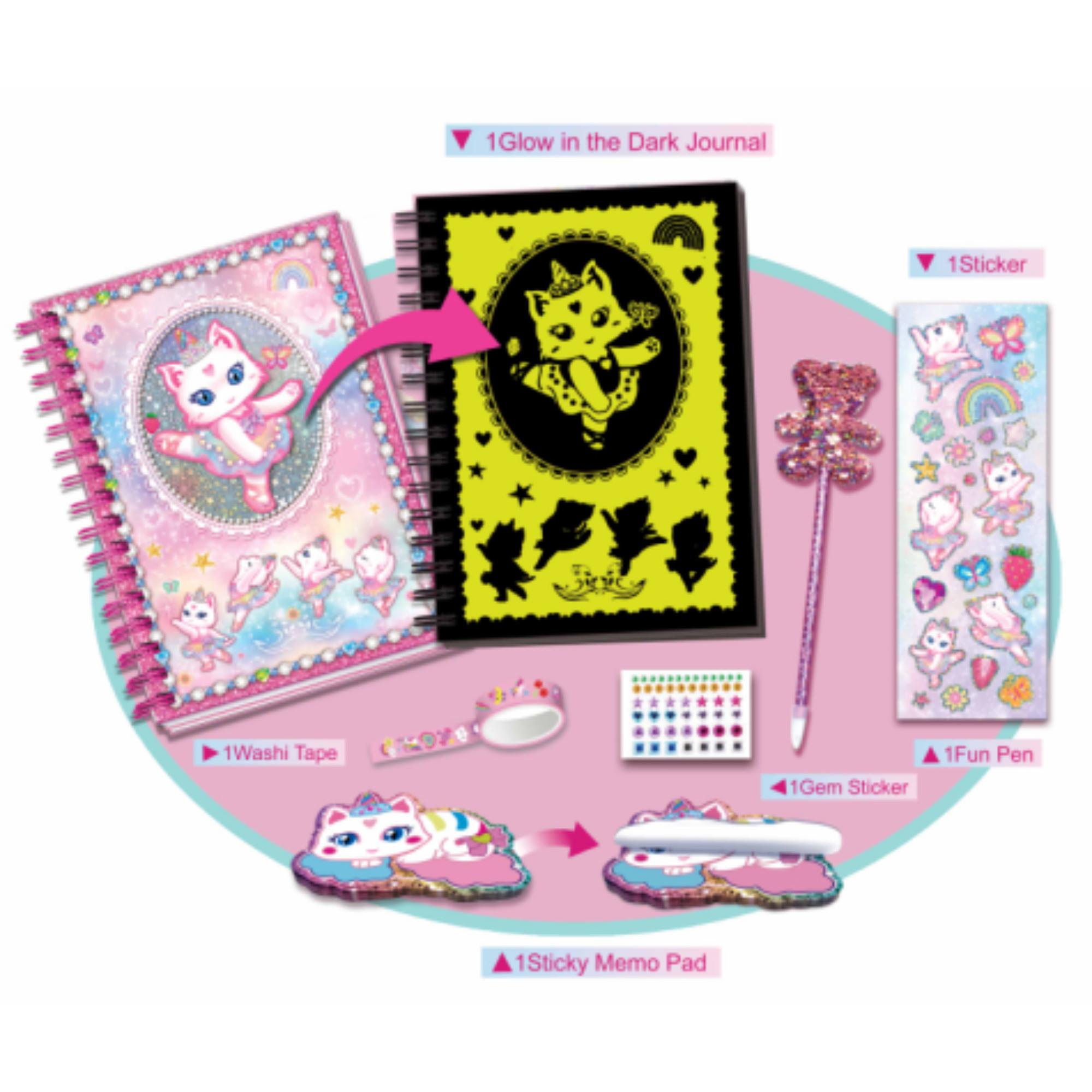 Amazing Glow-in-the-Dark Journal Set with Cool Accessories