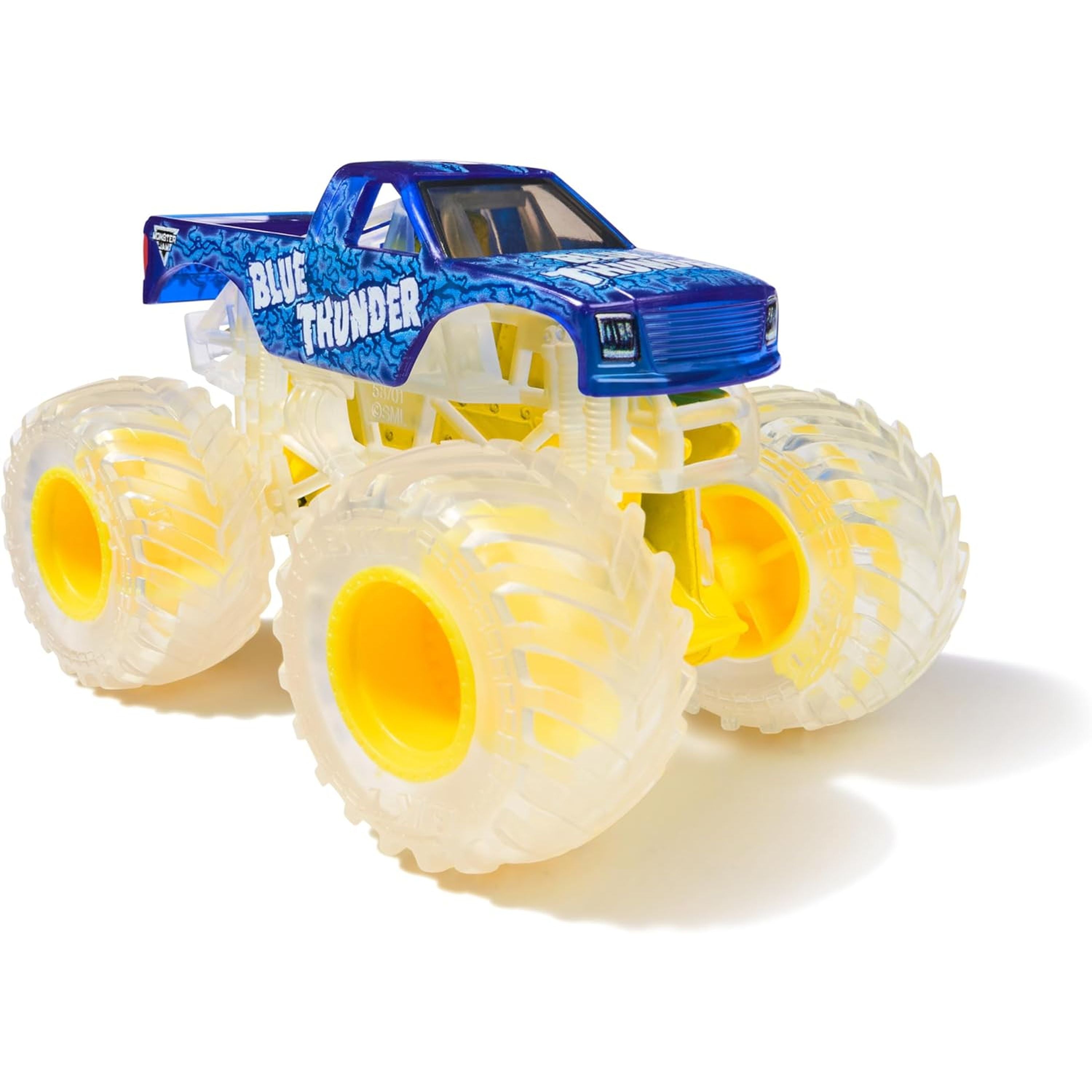 Hot Deal! 1:64 Scale Die - Cast Monster Jam Monster Truck Series 36 Blue Thunder