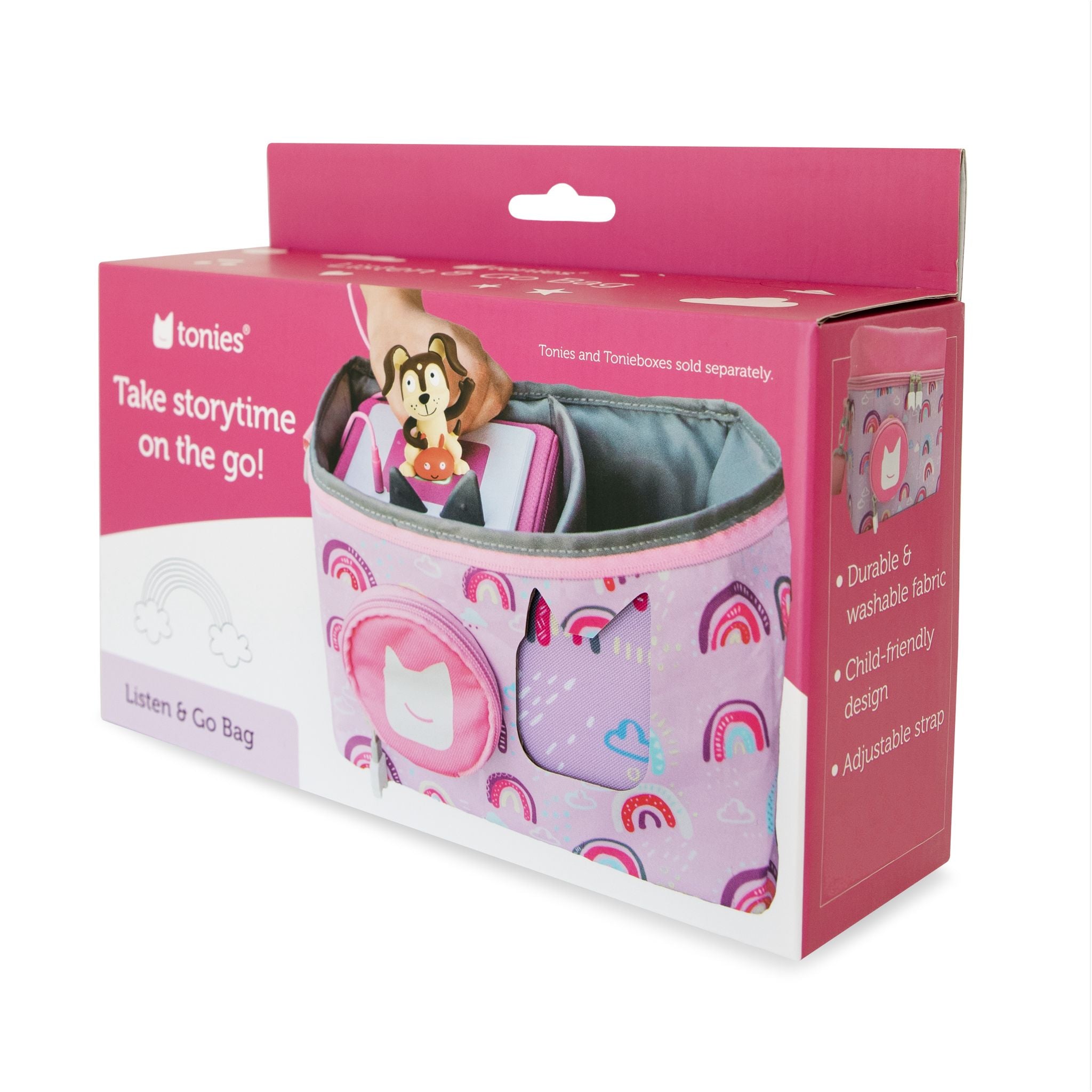 Tonies Pink Listen & Carry Bag for On - the - Go Listening