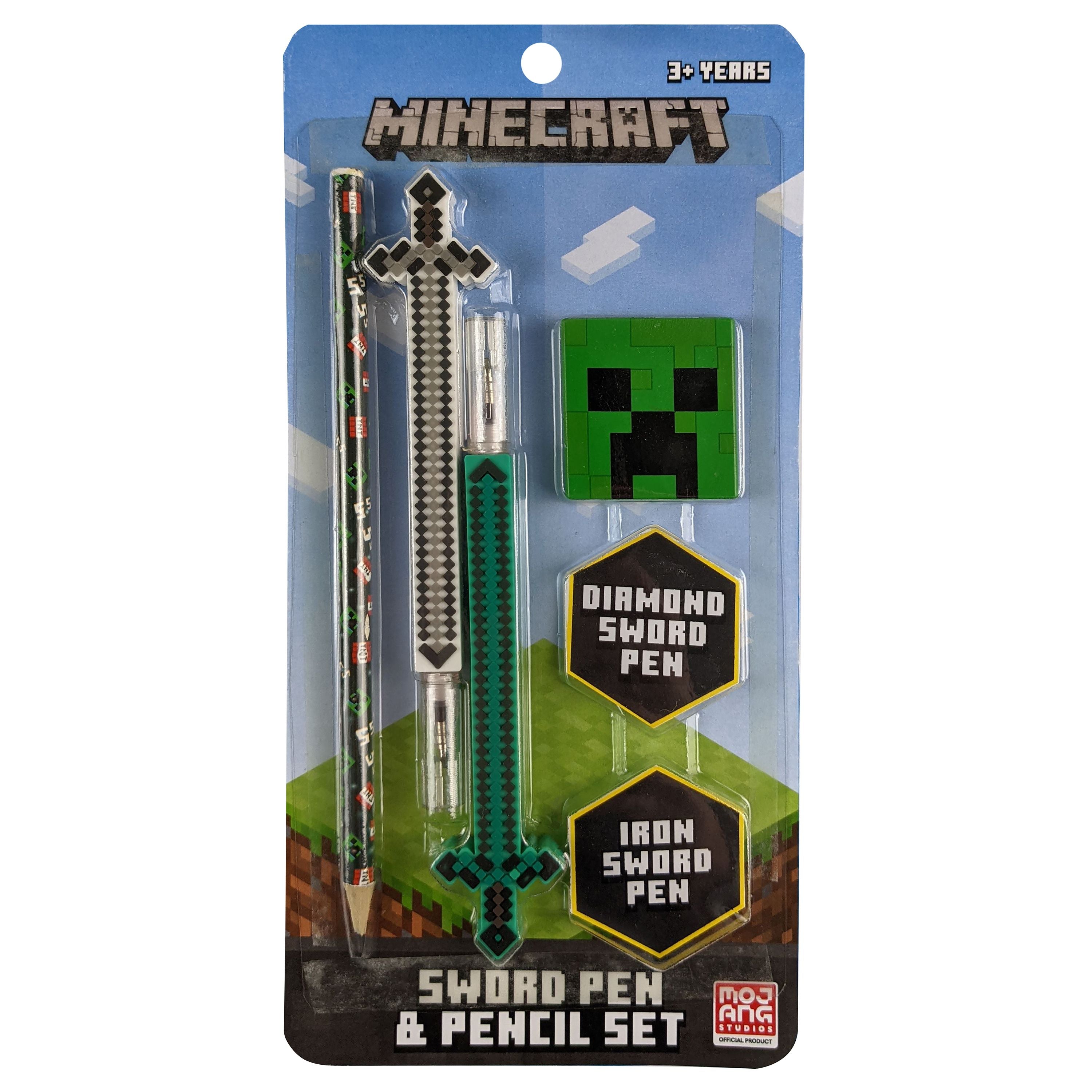 Awesome Minecraft Themed Sword Pen and Pencil Set for Kids