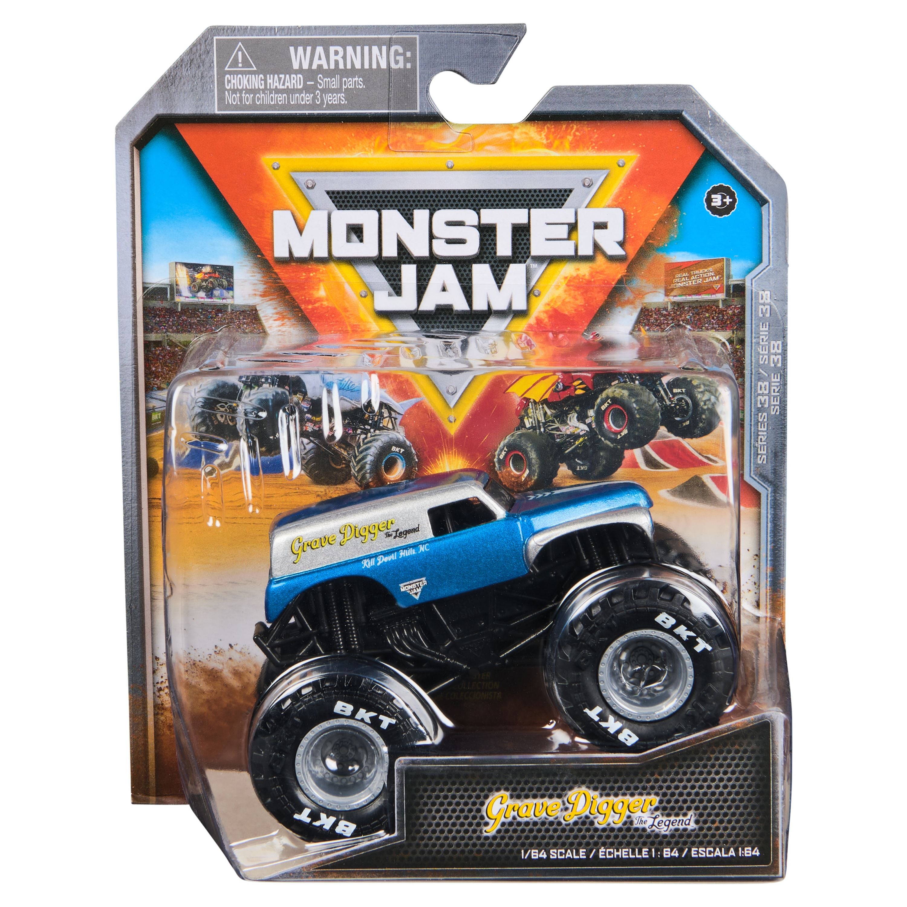 Hot! Monster Jam 1:64 Scale Grave Digger Legend Truck - Series 38