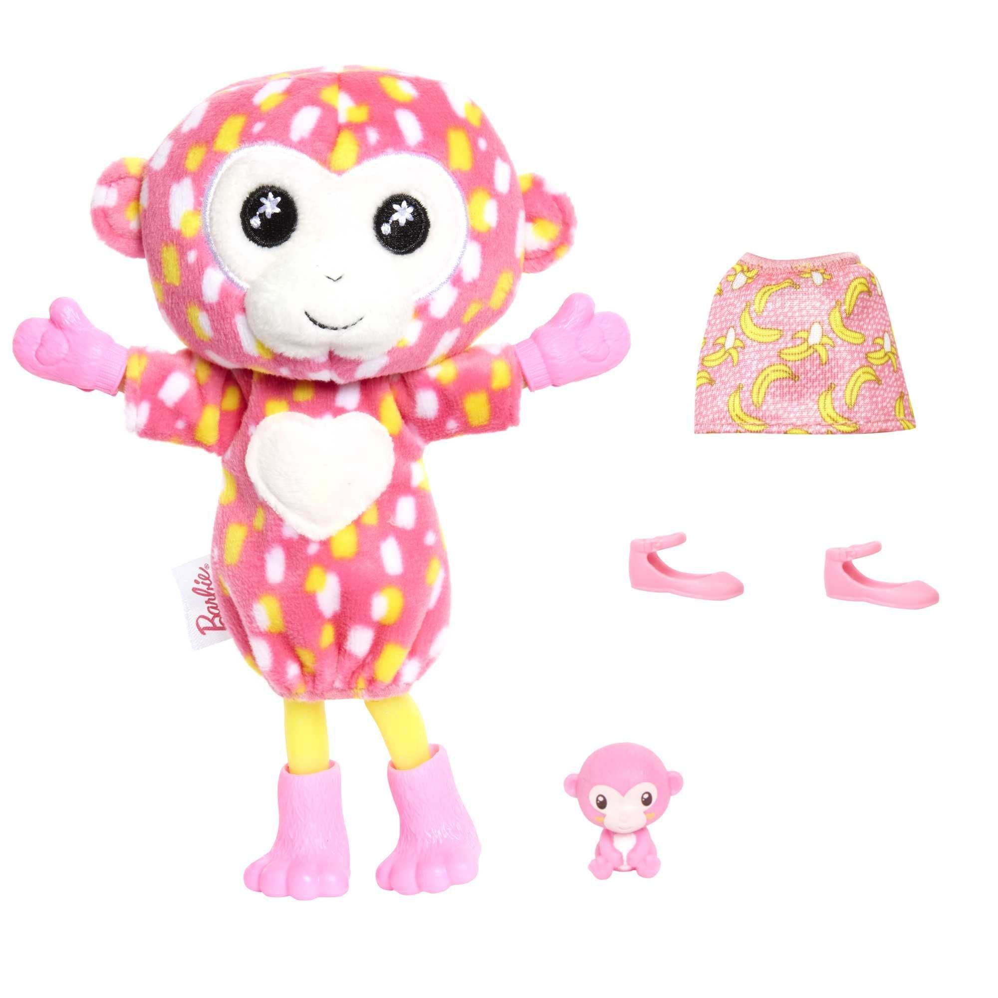 Hot Deal! Barbie Cutie Reveal Jungle Series Chelsea Monkey Doll with 7 Surprises