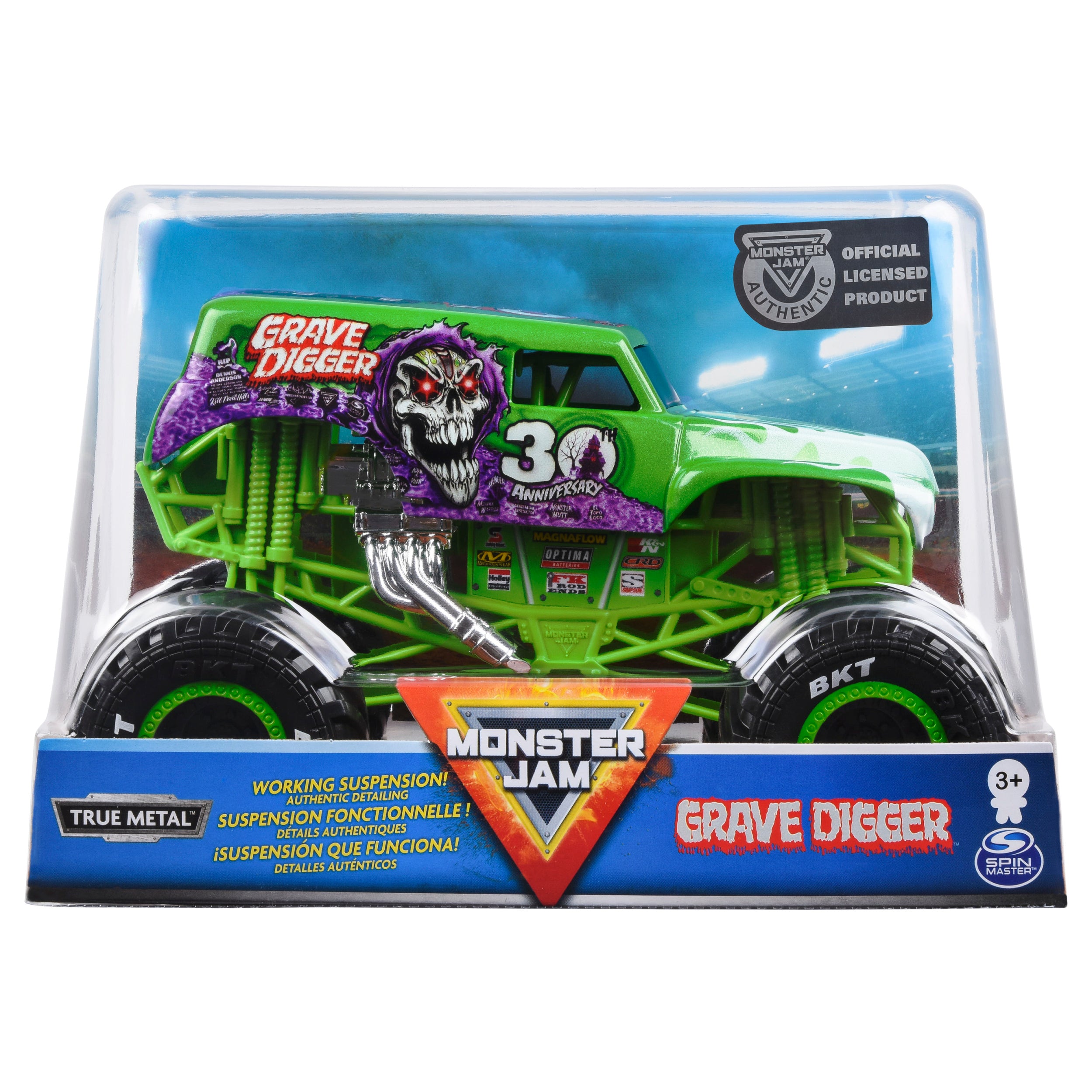 Limited 30th Anniversary! Monster Jam 1:24 Scale Grave Digger Die - Cast Monster Truck