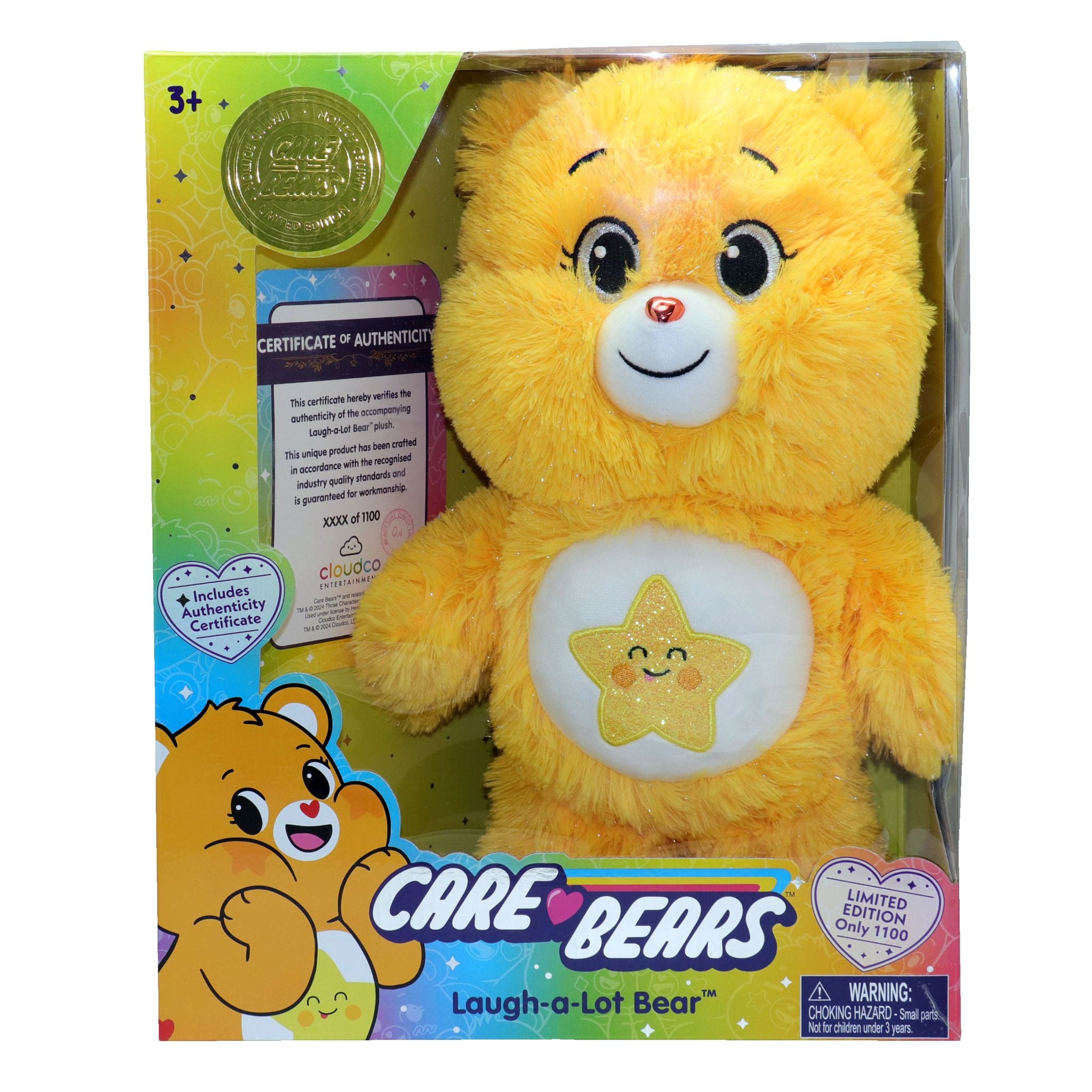 Limited Edition 14-Inch Care Bears Laugh-A-Lot Bear - A Must-Have Collectible!