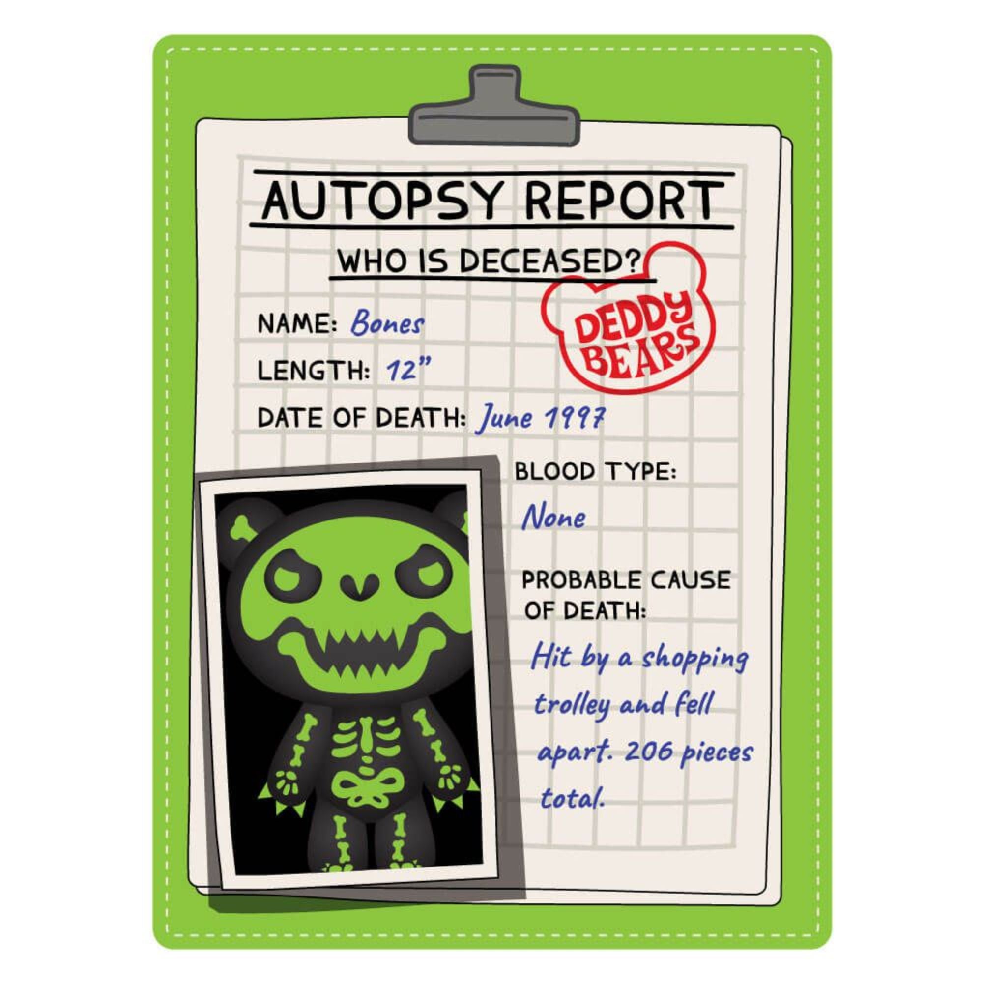 Spooky Sale: Bones Deddy Bear Body Bag Set