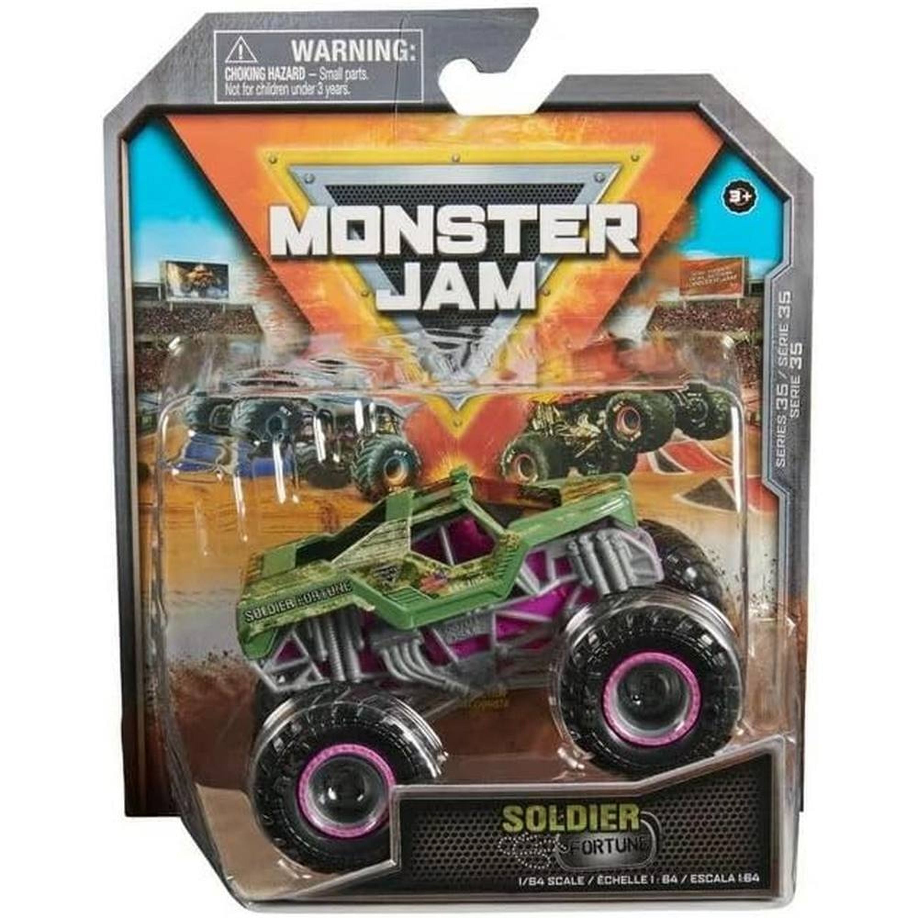 Hot! Monster Jam 1:64 Scale Die - Cast Monster Truck Series 35 Soldier Fortune