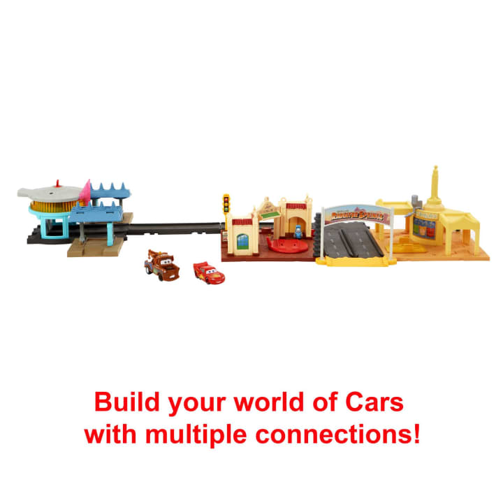 Hot! Disney Pixar Cars On The Road Radiator Springs Tour Playset