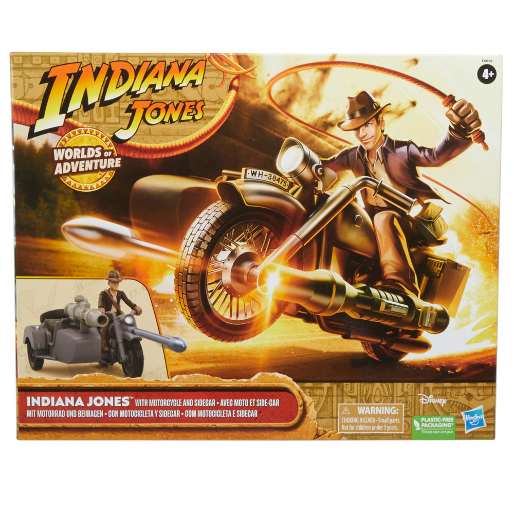 Indiana Jones 2.5 - inch Action Figure with Motorcycle and Sidecar Set