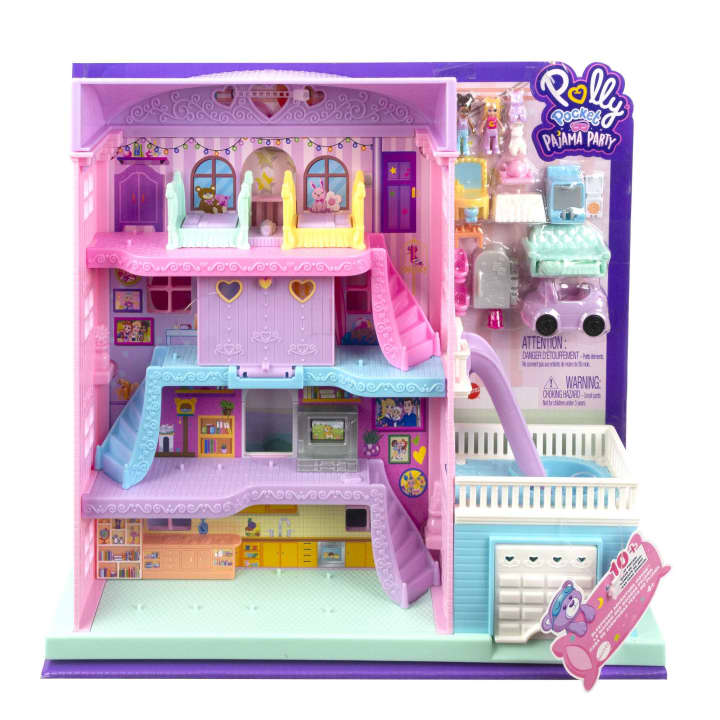 Polly Pocket's Magical Pajama Party Sleepover Adventure Playset
