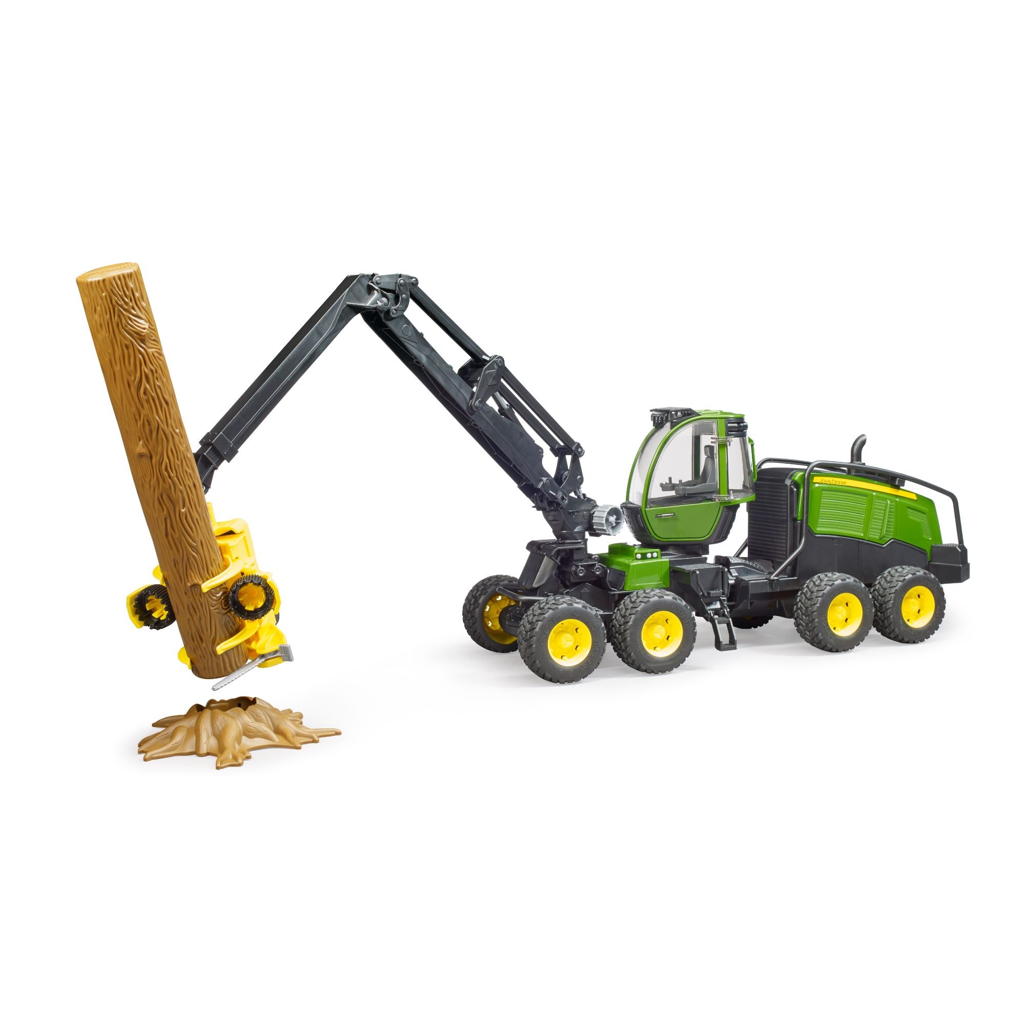 Hot Sale! BRUDER 1:16 Scale John Deere 1270G Harvester with Tree Trunk