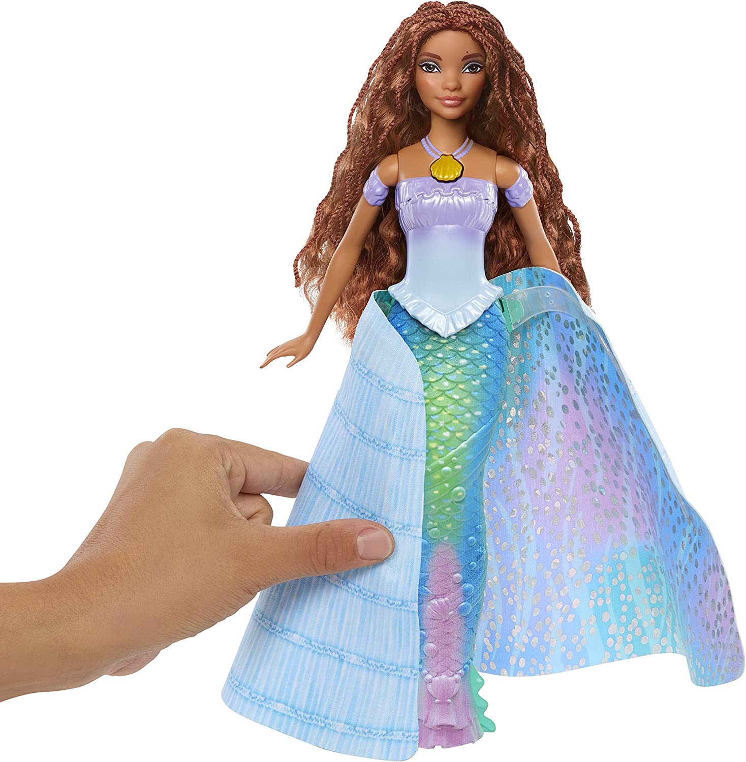 Hot! Disney The Little Mermaid Transforming Ariel Fashion Doll for Kids' Fun