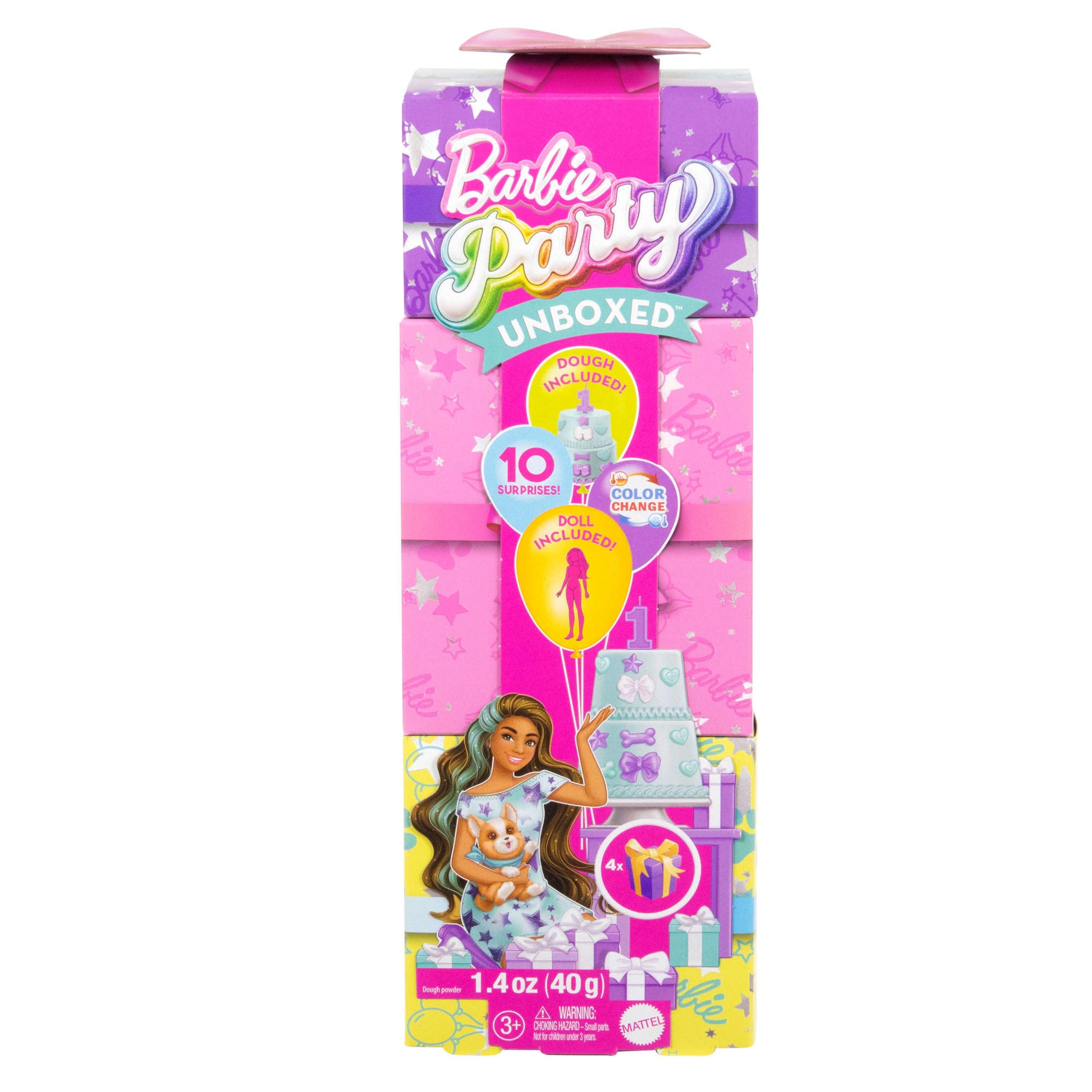 Hot Sale! Barbie Party Unboxed Doll Party Stars Set with 10 Surprises