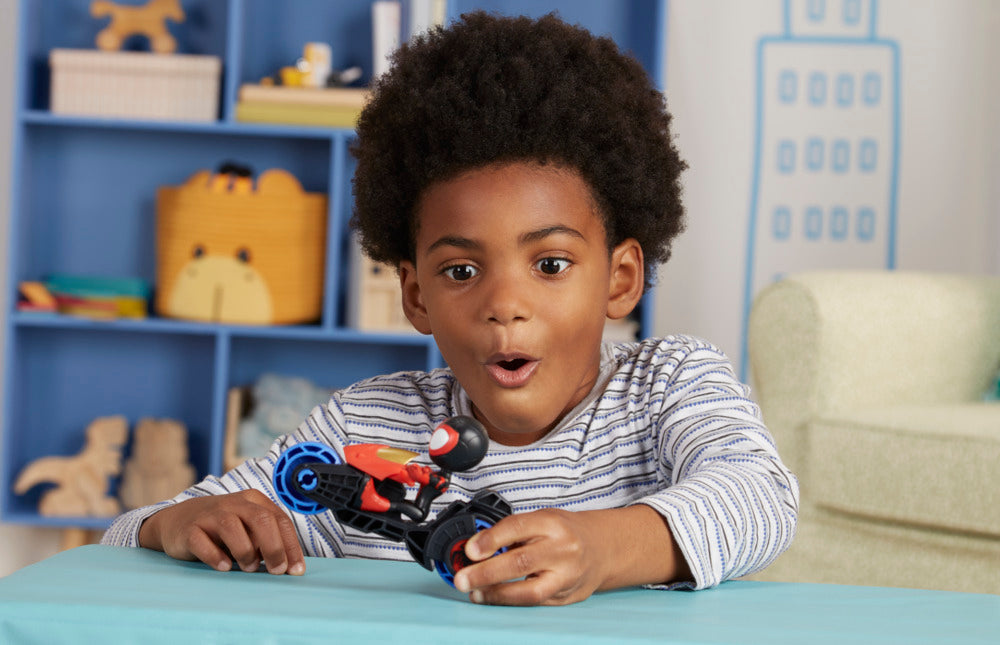 Marvel Spidey And His Amazing Friends Miles Morales' Spider - Man Cool Motorcycle Toy Set