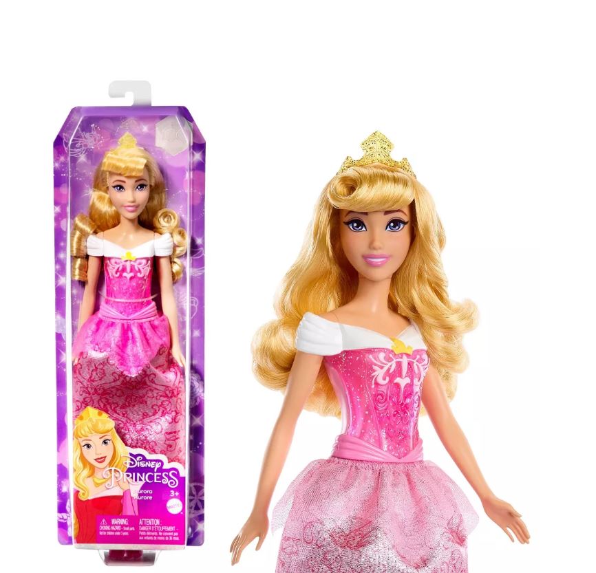Disney Princess Aurora Fashion Doll with Poseable Body and Sparkling Accessories