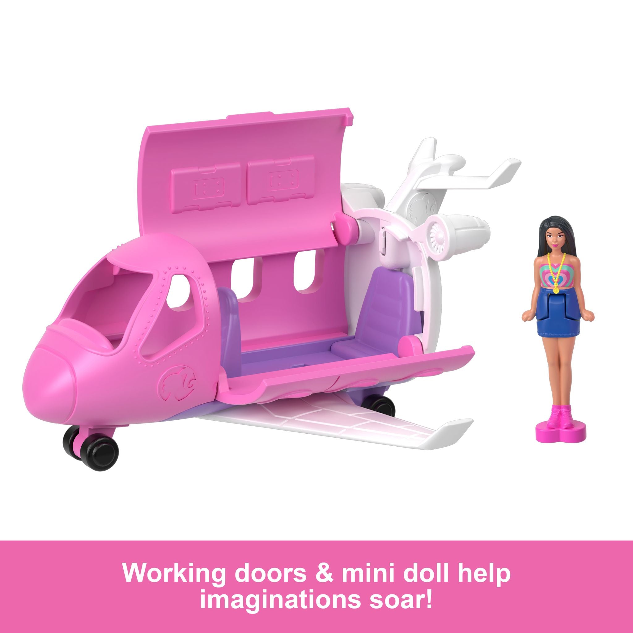Hot Sale! Mini Barbie Dreamplane in Barbieland with Color - Changing Feature