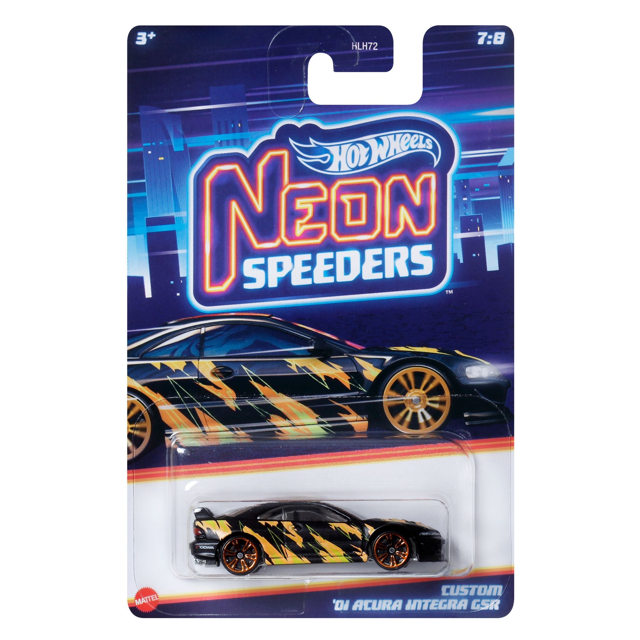Hot Wheels Assorted Neon Speeders Die - Cast Cars, Ideal for Kids and Collectors