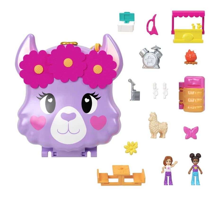 Adorable Polly Pocket Llama Compact for Camp Adventure Fun