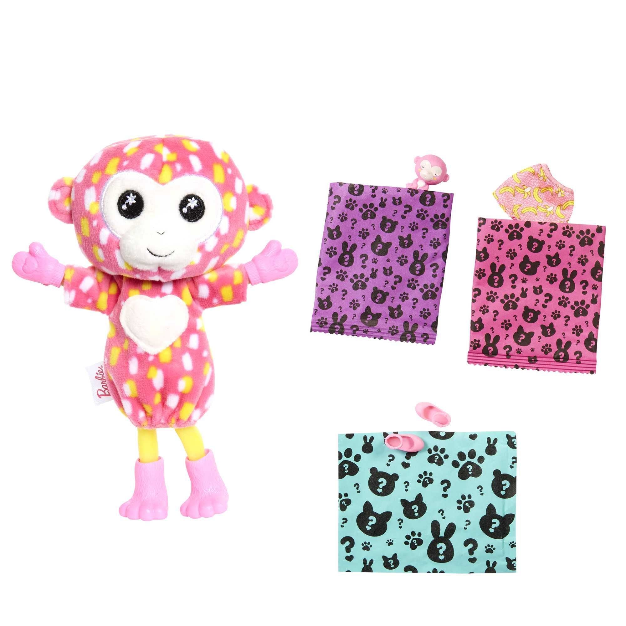 Hot Deal! Barbie Cutie Reveal Jungle Series Chelsea Monkey Doll with 7 Surprises